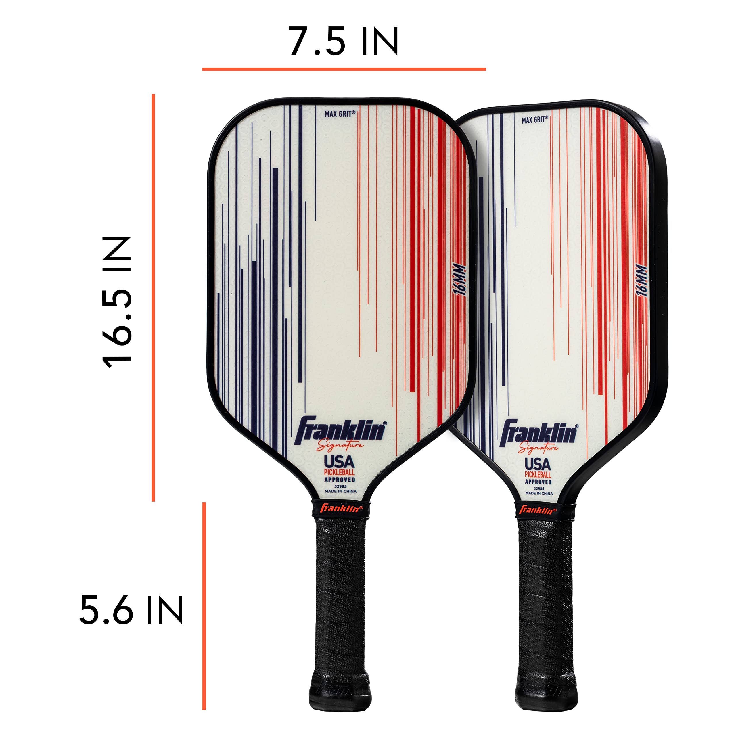 Franklin Sports Pro Pickleball Paddle - Pro Tournament Pickleball Paddle with MaxGrit Technology - Signature Series Signature Pickleball Paddle