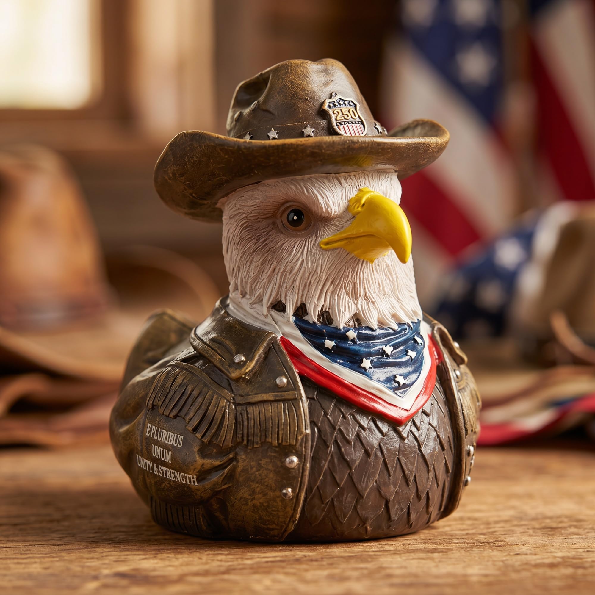 TUKRKRS 250th Anniversary Independence Day Rubber Duck Figurine Collectible