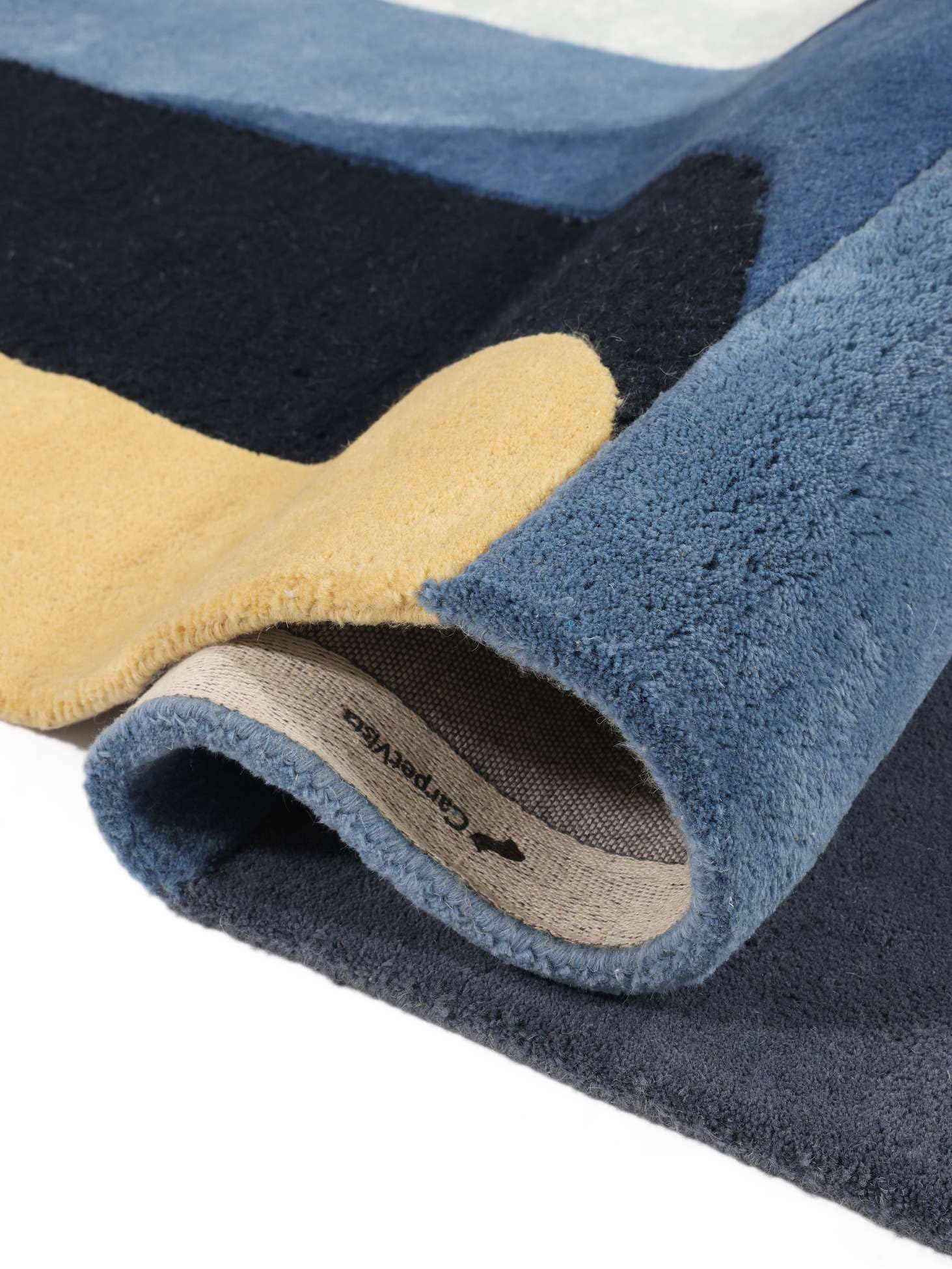 RugVista Block Tapis, 160 x 230 cm, Bleu