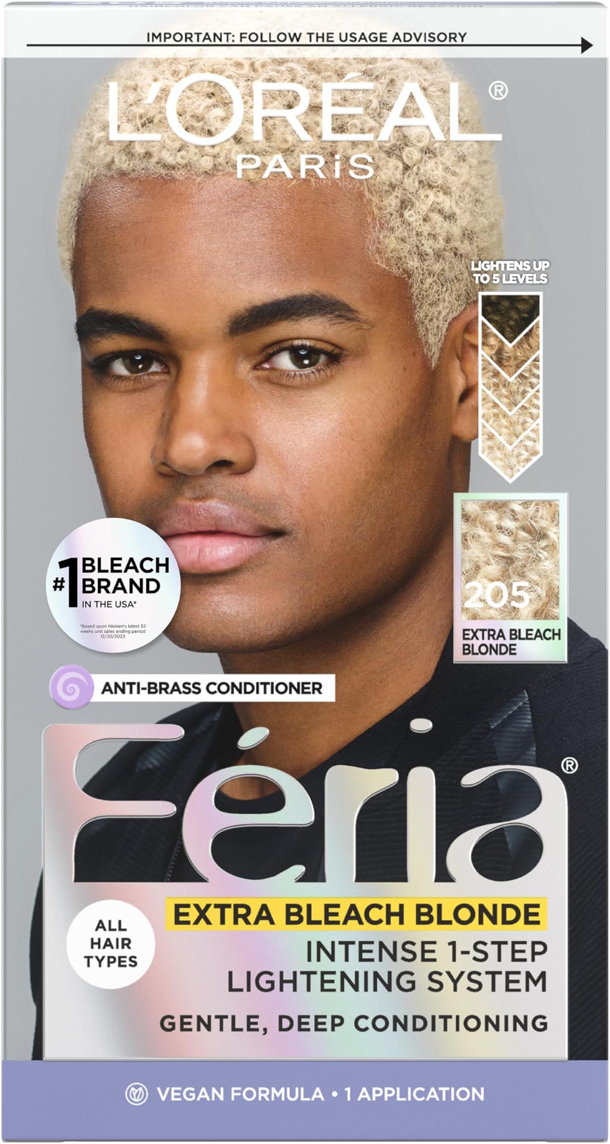 L'Oreal Paris Feria, Extra Bleach Blonde 205