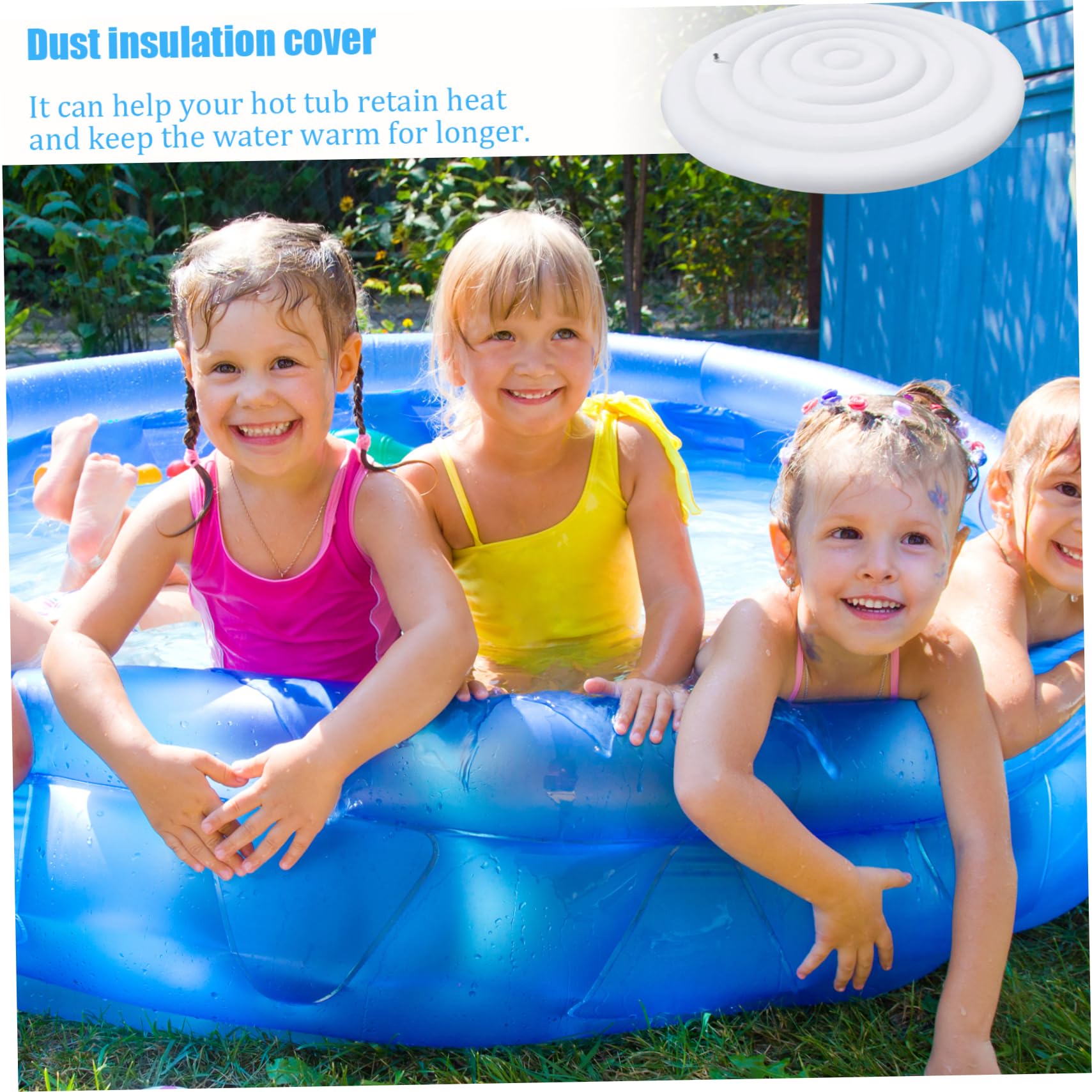 Hot Tub Behuizing, Opblaasbare Hot Tub Cover 54 In Ronde Hot Tub Behuizing met Opblazen en Deflatie Klep Winddicht Regenbestendig Sneeuwbestendig Geïsoleerd Hot Tub Deksel voor Hot Tub Bescherming