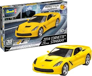 Revell RV07449 07049 7049 1:25 2014 Corvette Stingray (Easy-Click) Plastic Model Kit, Various, 1/25