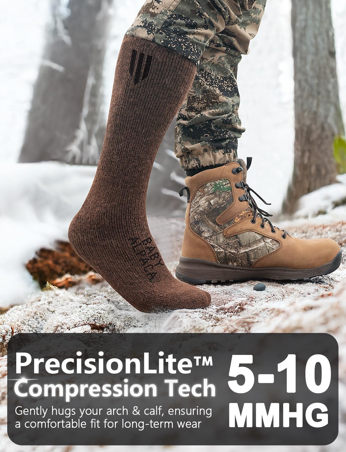 Alpaca Wool Heavyweight Thermal Boot Socks Hunting Hiking Working Thick Cold Weather Cushioned - Image 5