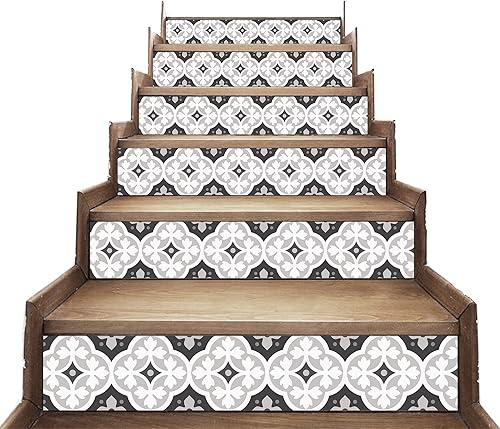 AMAZING WALL Vintage Talavera azulejos de cerámica impresos escaleras autoadhesivas decoración pared pegatinas conjunto 6 unids