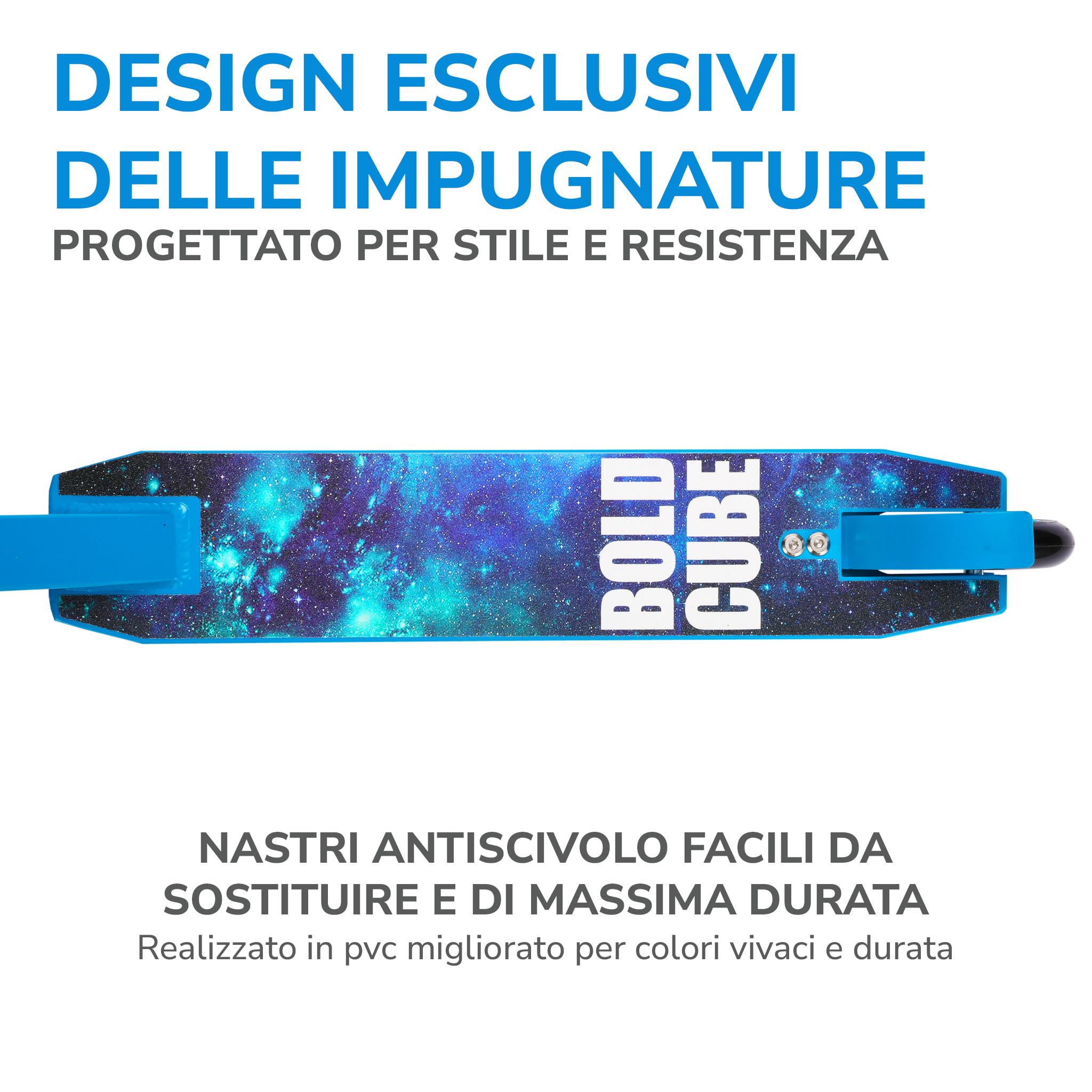 BOLDCUBE Monopattino Freestyle 2 Ruote | Bambini y Adolescenti | ABEC 7 | Aluminio | Altezza 82 cm