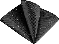 Allegra K Men's Classic Satin Polka Dot Pocket Squares - Versatile Handkerchiefs for Weddings, Suits & Business (7 Colors)
