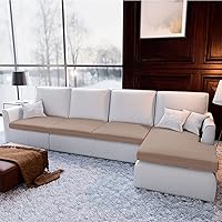Vista 36 de EFELIM Funda de cojín seccional de 4 piezas para sofá en forma de L, funda elástica para sofá de 1, 2, 3 asientos, funda antideslizante para sofá