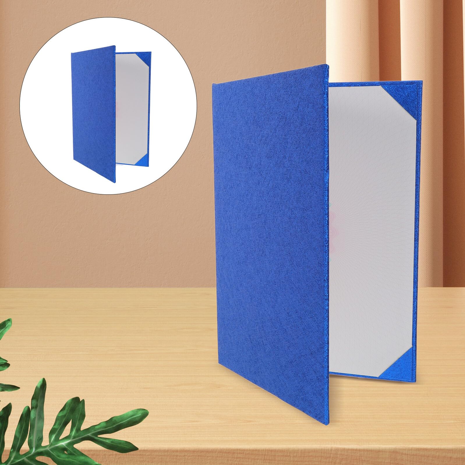 Veemoon Blauer Dokumentenordner als Abschlussgeschenk mit Elegantem Präsentationsdesign und Professionellem Schutz aus Papier für Zeugnisse und Zertifikate im Büro oder Beim Transport