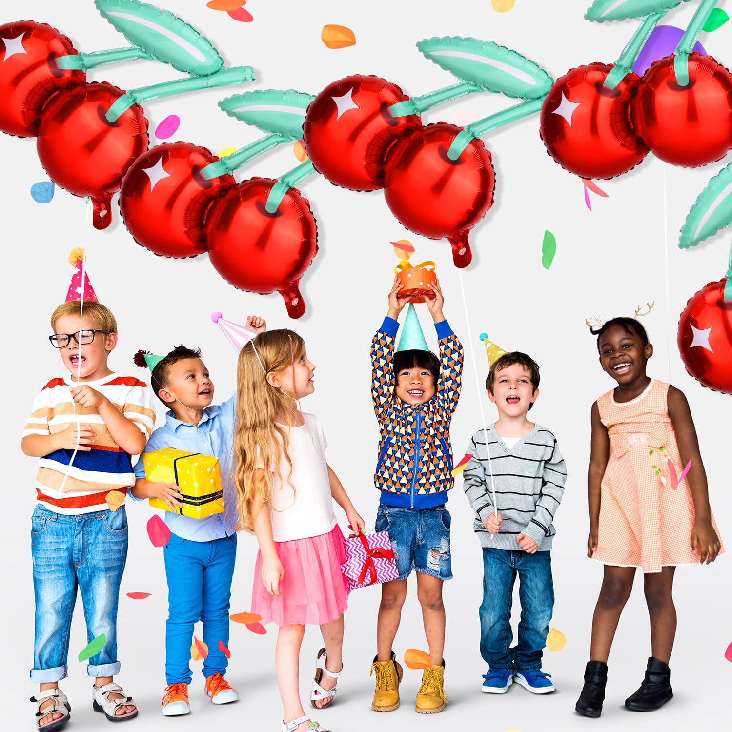 12er-Set Kirschballons Aus Folie – 52 Cm Fruchtballons Für Mottopartys & Deko