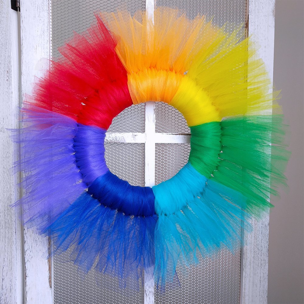 Longzhou Rullo di Tulle, 100 metri 15cm fai da te decorazione di nozze Tulle Rotolo Bobina abbigliamento Maglia Tessuto per la Parte di Cucito(Rosso