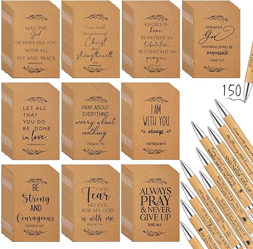 300 cuadernos de regalo cristianos, versículos de la Biblia, diarios de oración, cuaderno religioso inspirador, escritura para escuela dominical,