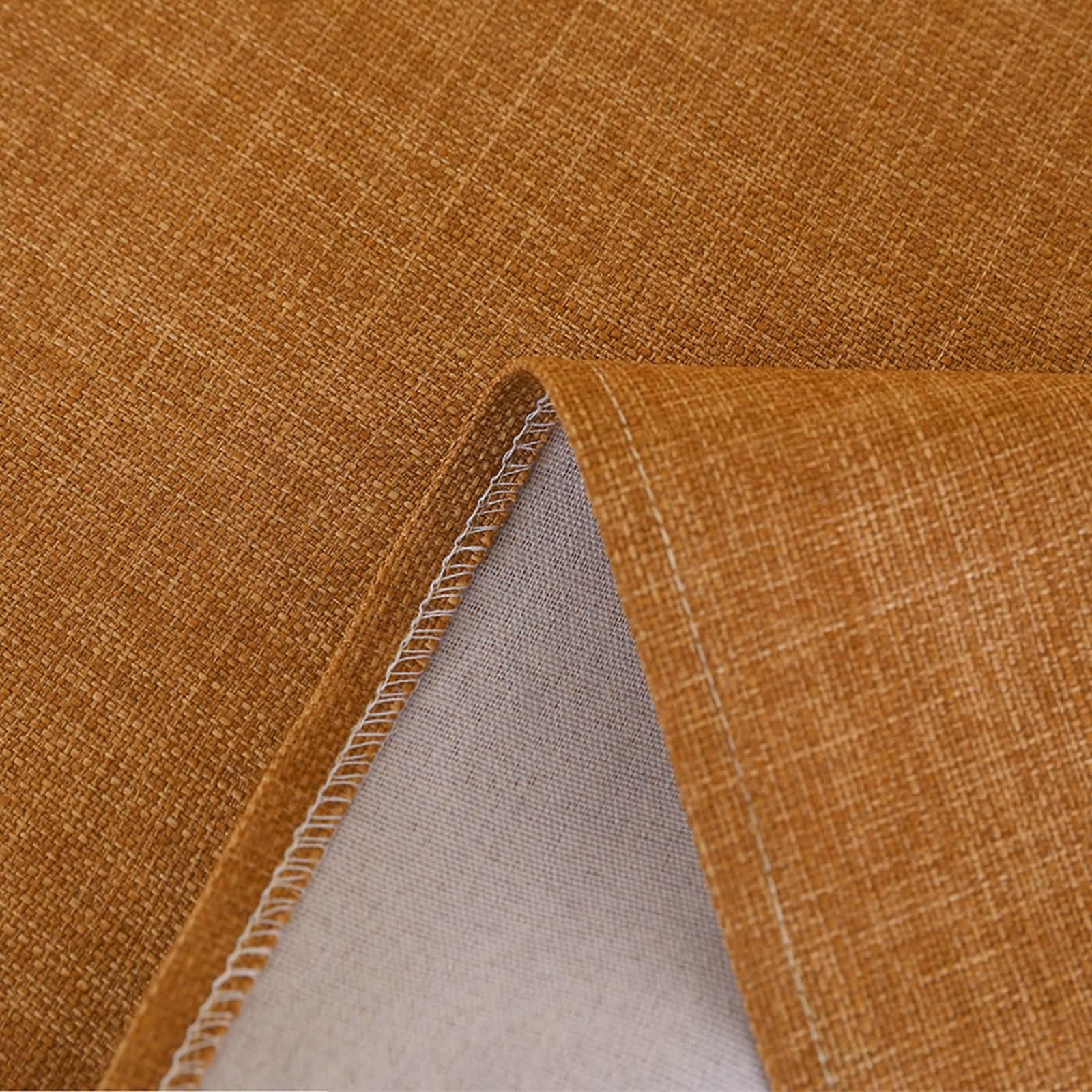 Nappe Rectangle Brun en Lin pour Repas Entre Amis 150 x 250 cm
