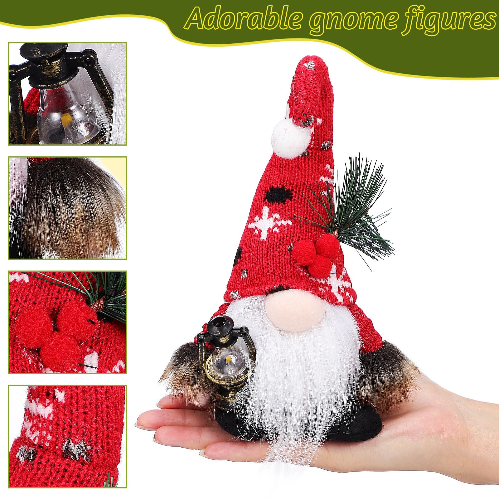 Toyvian 6 Pezzi Set di Gnomi Natalizi in Peluche, Decorazione Tavolo