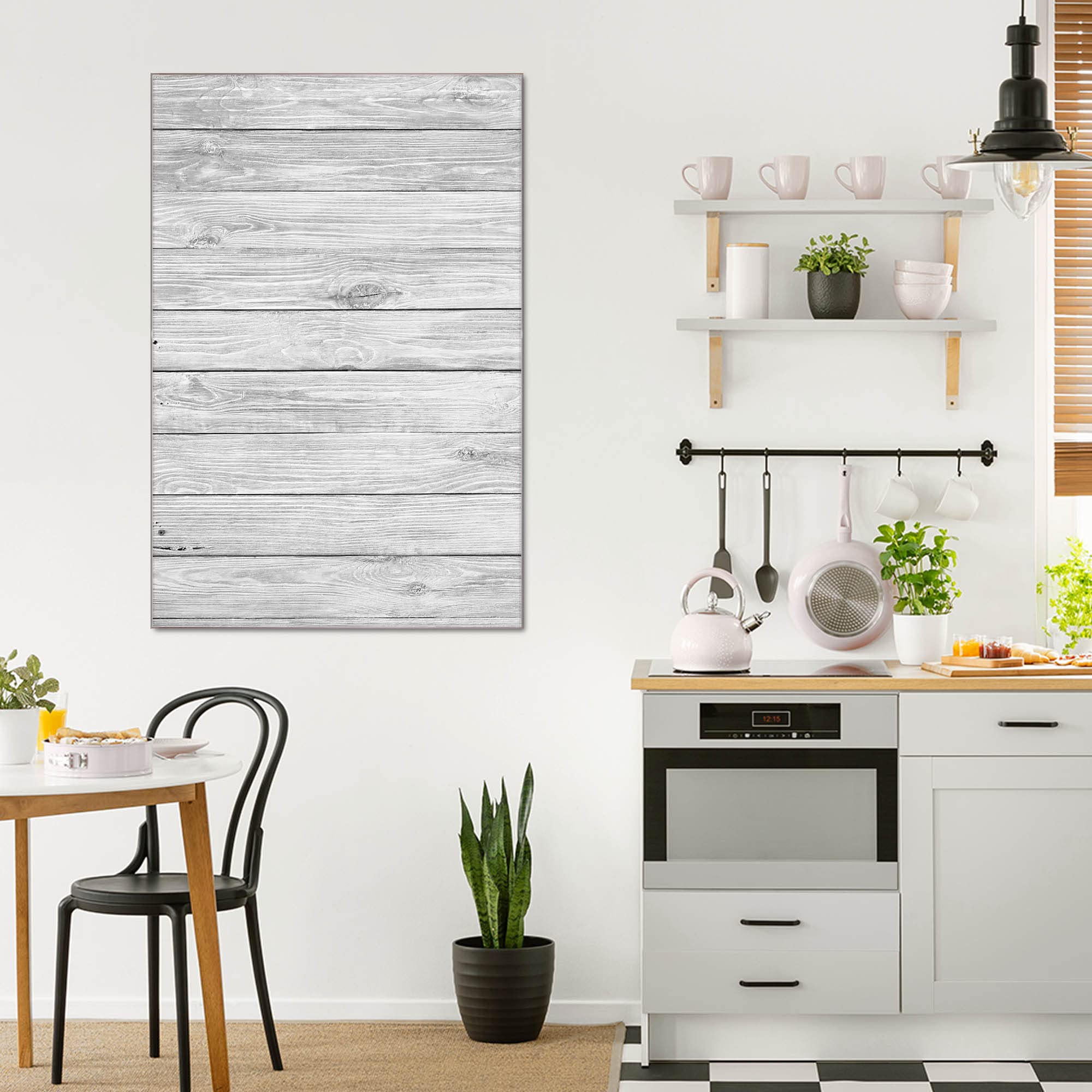 banjado Glas Magnettafel 50x75 in Holzoptik, beschreibbares Memoboard