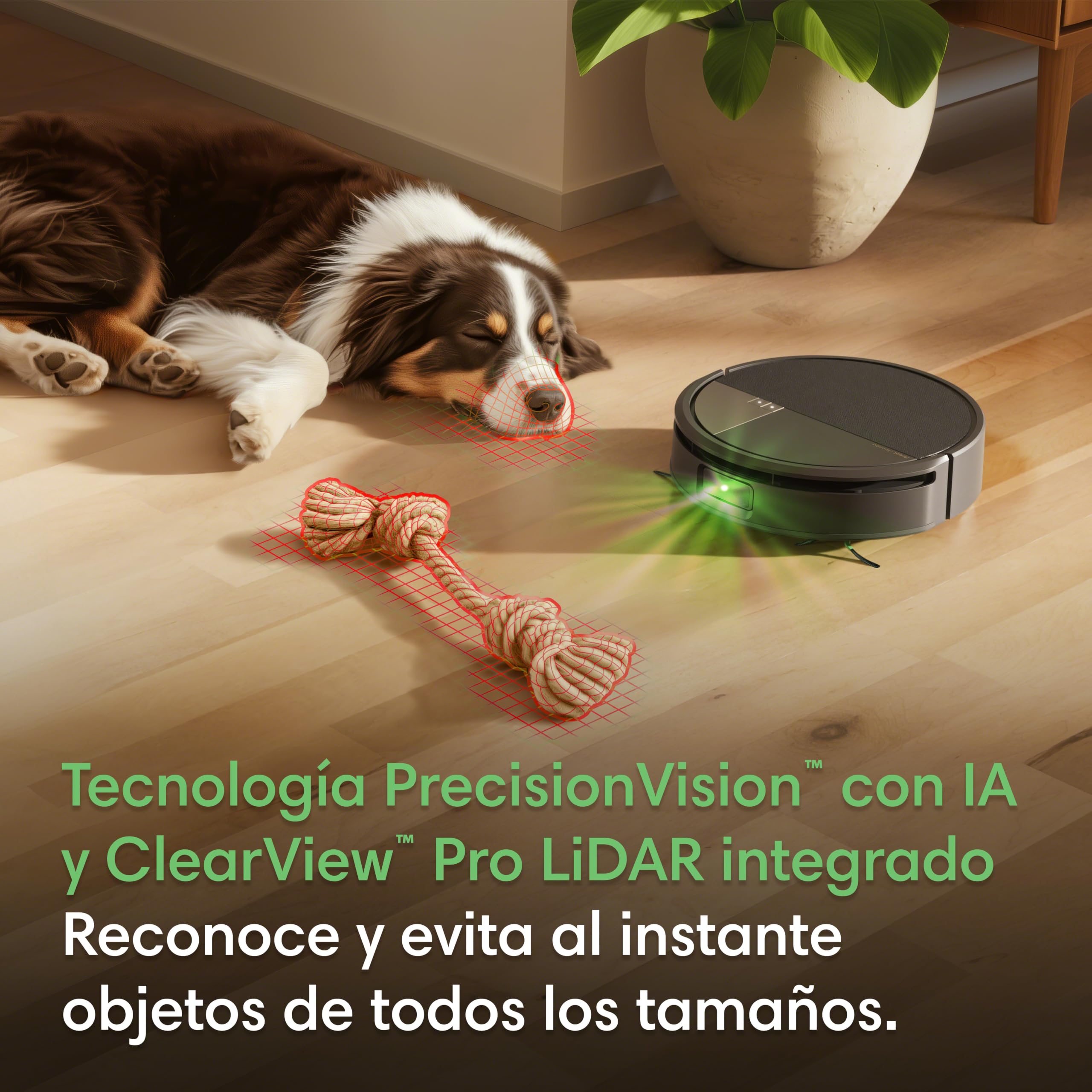 iRobot Roomba Max 775 Combo Base AutoWash multifunción y Agua Caliente, 30.000 Pascales, Rodillo PowerSpin Extensible, Cubierta Protectora, 2 cepillos, Fregado/Secado con Calor, LiDAR 3D con IA, Negro