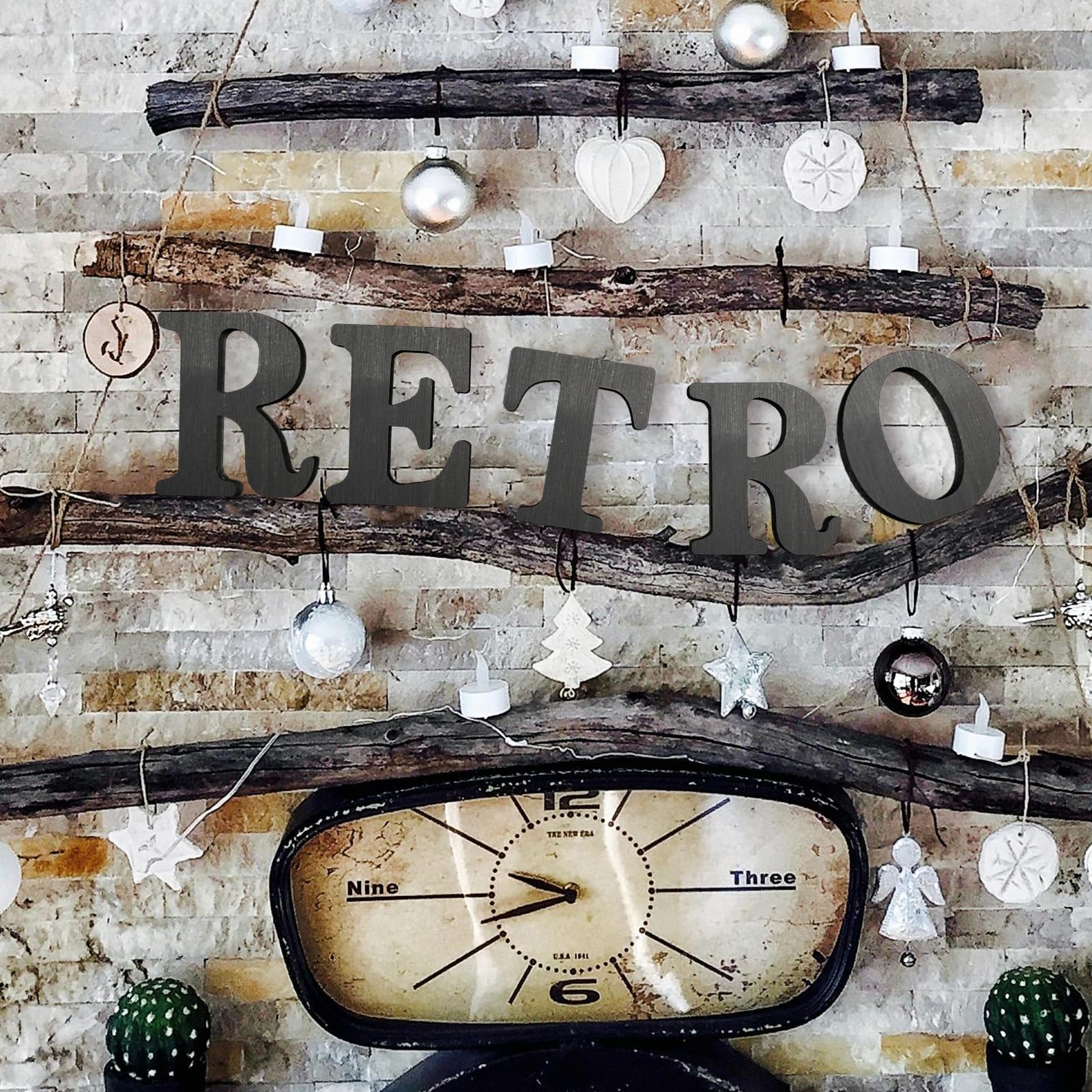 Letras rústicas de madera negra de 6 pulgadas, letras de madera sin terminar para decoración de pared, letras negras retro, decoración de tablero para manualidades, proyectos de fiesta en