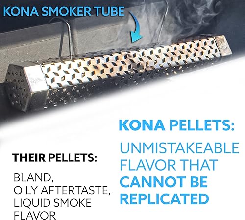 Miniatura 6 de Kona Paquete variado de pellets de madera, diseñado para parrilla Ninja Woodfire al aire libre, horno de leña y ahumador, 8, bolsas resellables de 1