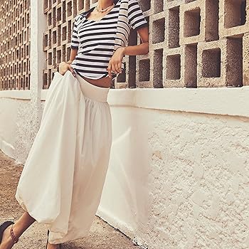 Amazon.com: Women Y2K Bubble Long Skirt A Line Elastic Waist