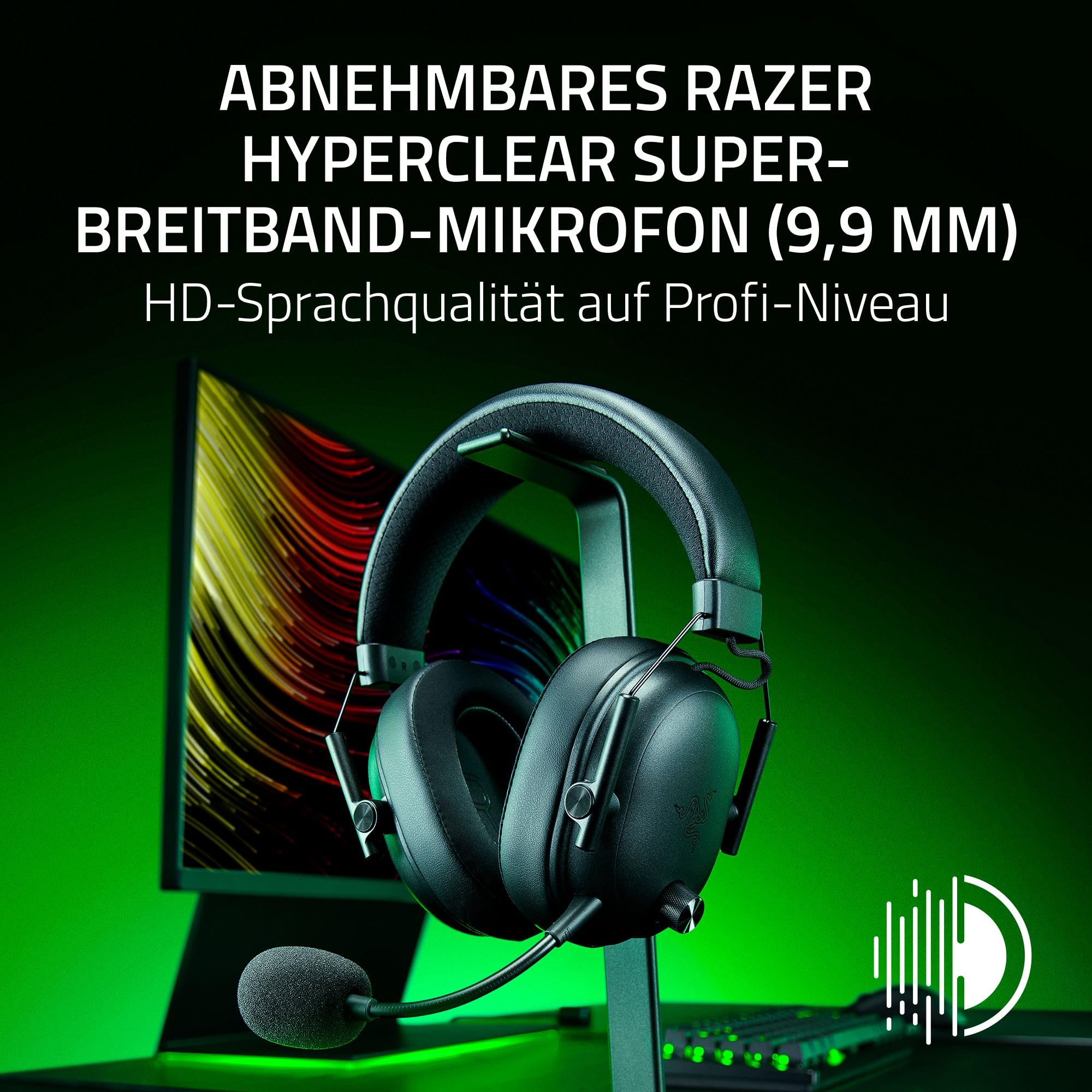 Razer BlackShark V3 Kabelloses E-Sport-Headset Triforce 50mm Treiber THX Spatial Audio Wireless 2,4Ghz Bluetooth Schwarz
