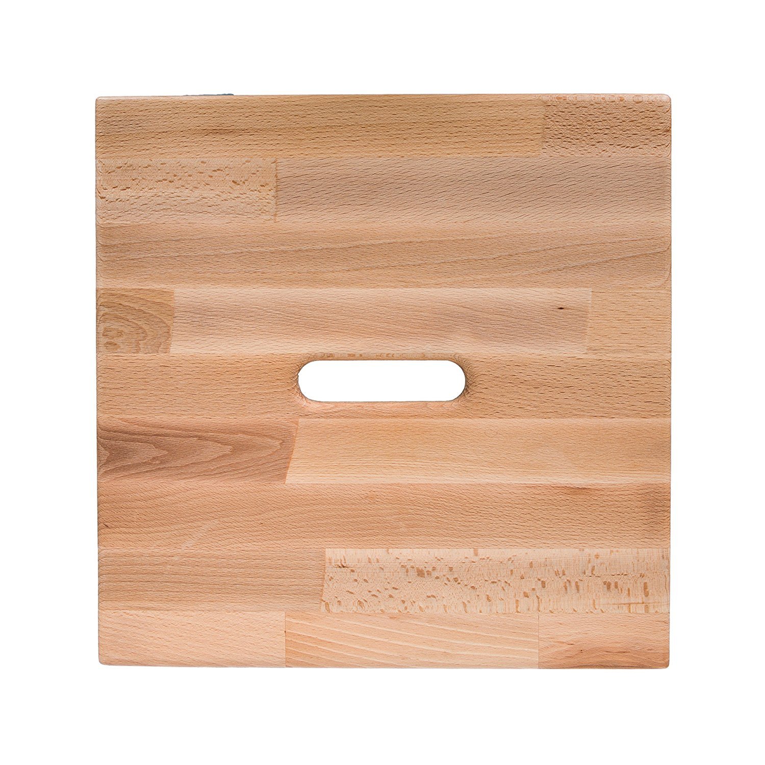 Staboos Hocker DOC Buche Natur geölt mit Eingriff, 35 x 35 x 45 cm, bis 120 kg