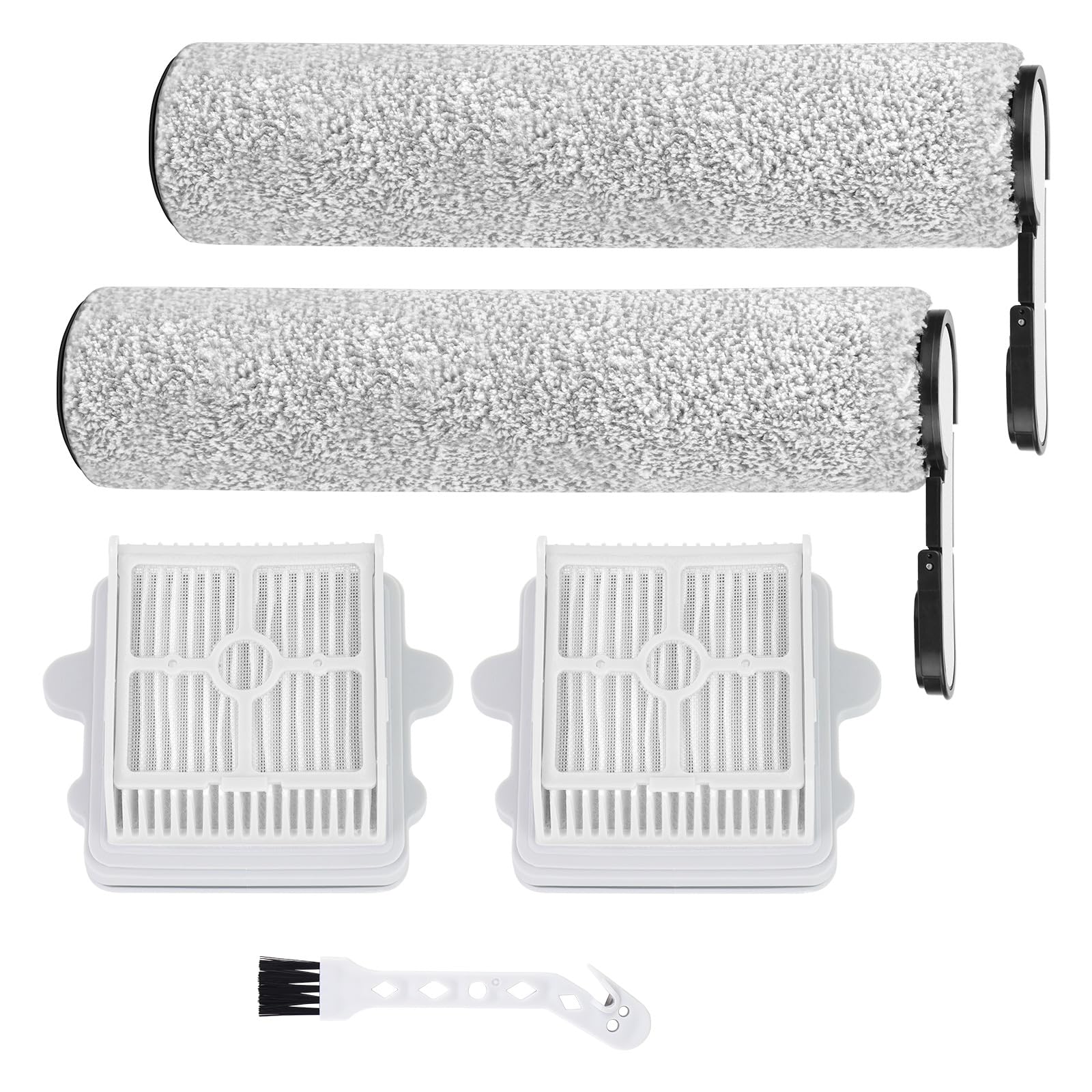 Zubehör für Dreame H14 / H14 Pro / H14 Dual Nass und Trockensauger Ersatzteile 5 Stück Zubehörset Enthalten 2 Bürstenrollen, 2 Filter Ersatzteile,1 Reinigungsbürste