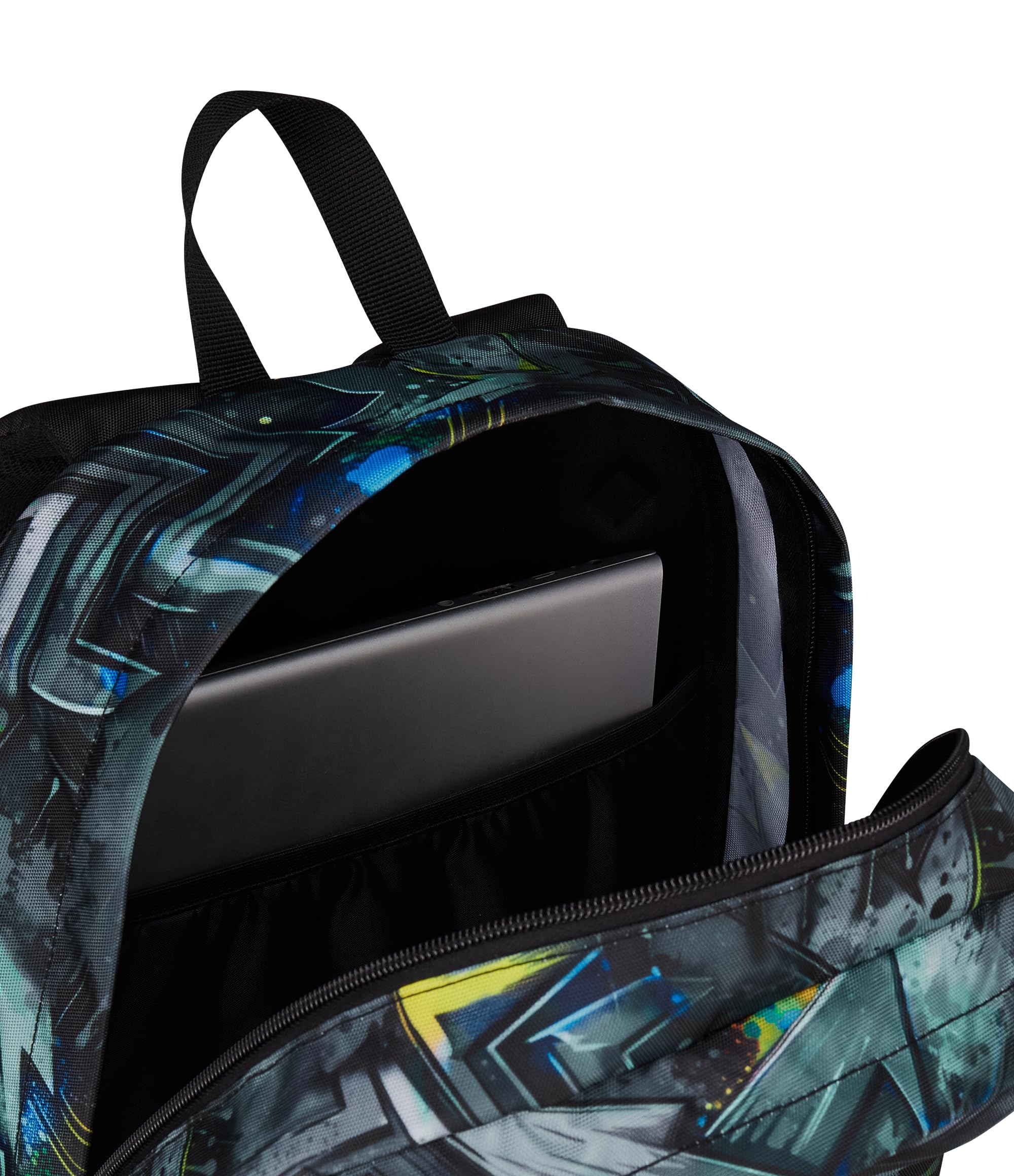 Seven Zaino Scuola The Double Pro XXL, Grigio, 34L, Doppio Scomparto, Cuffie wireless incluse, Tasca porta pc, Tasca laterale portaborraccia, Tasca frontale, Scuola media e superiore, Bambini, Ragazzi