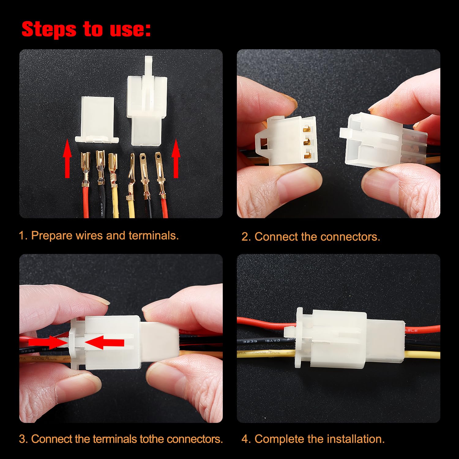 YIXISI 120 PCS 2.8mm 3 Pin Automotive Electrical Wire Connectors Kit - Image 4