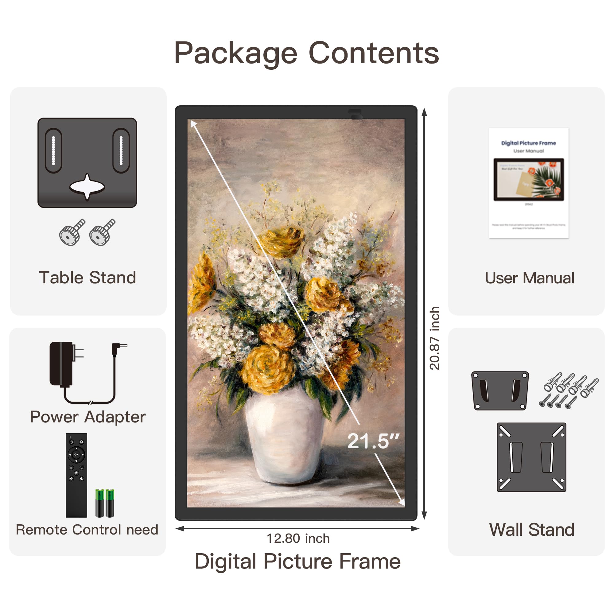 Uhale Digital Photo Frame - 64GB WiFi Remote -9