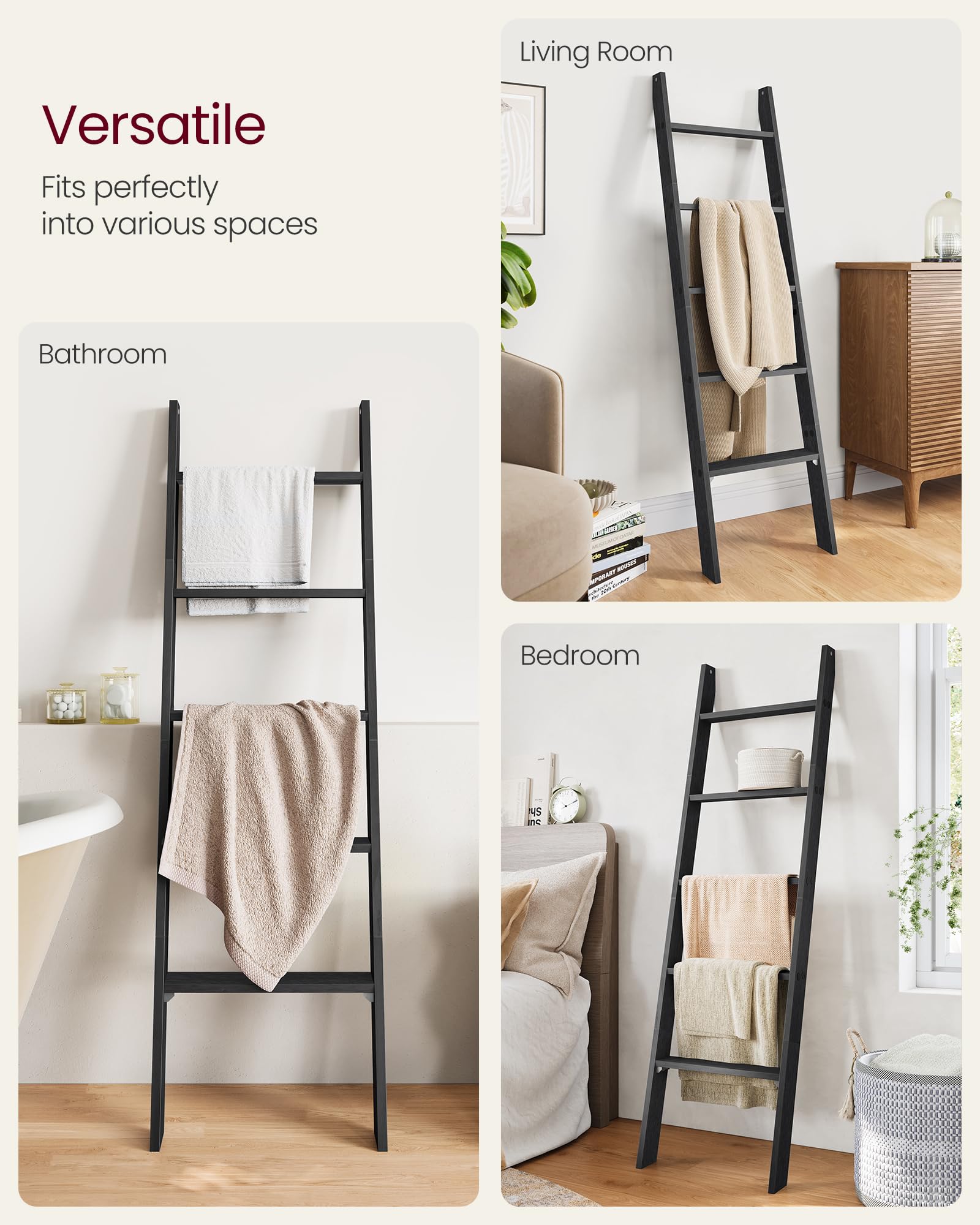 Best HD Pictures about  Black Metal Blanket Ladder  with No AI Images