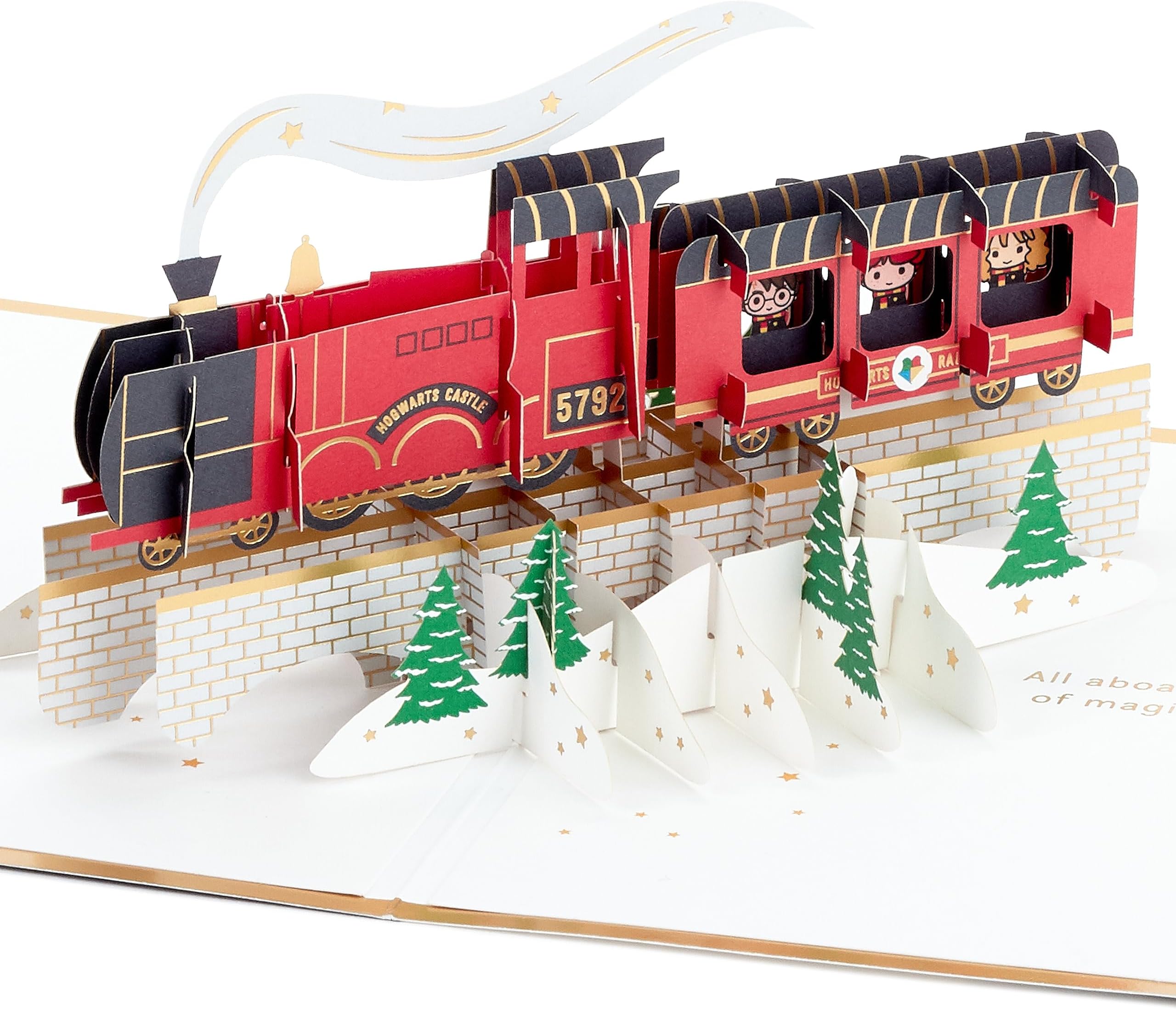 Hallark Paper Wonder Christas Card - 3D Pop-Up Santa Village Scene