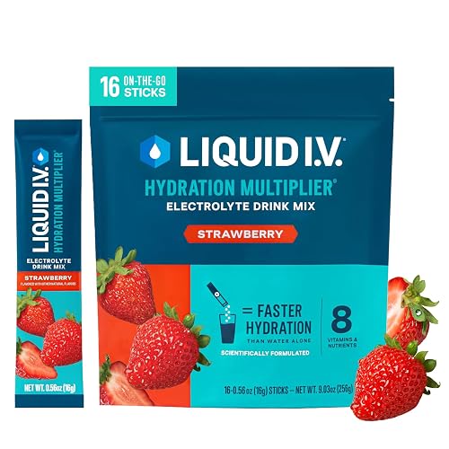Liquid I.V. Hydration Electrolytes, Strawberry, 16 Count