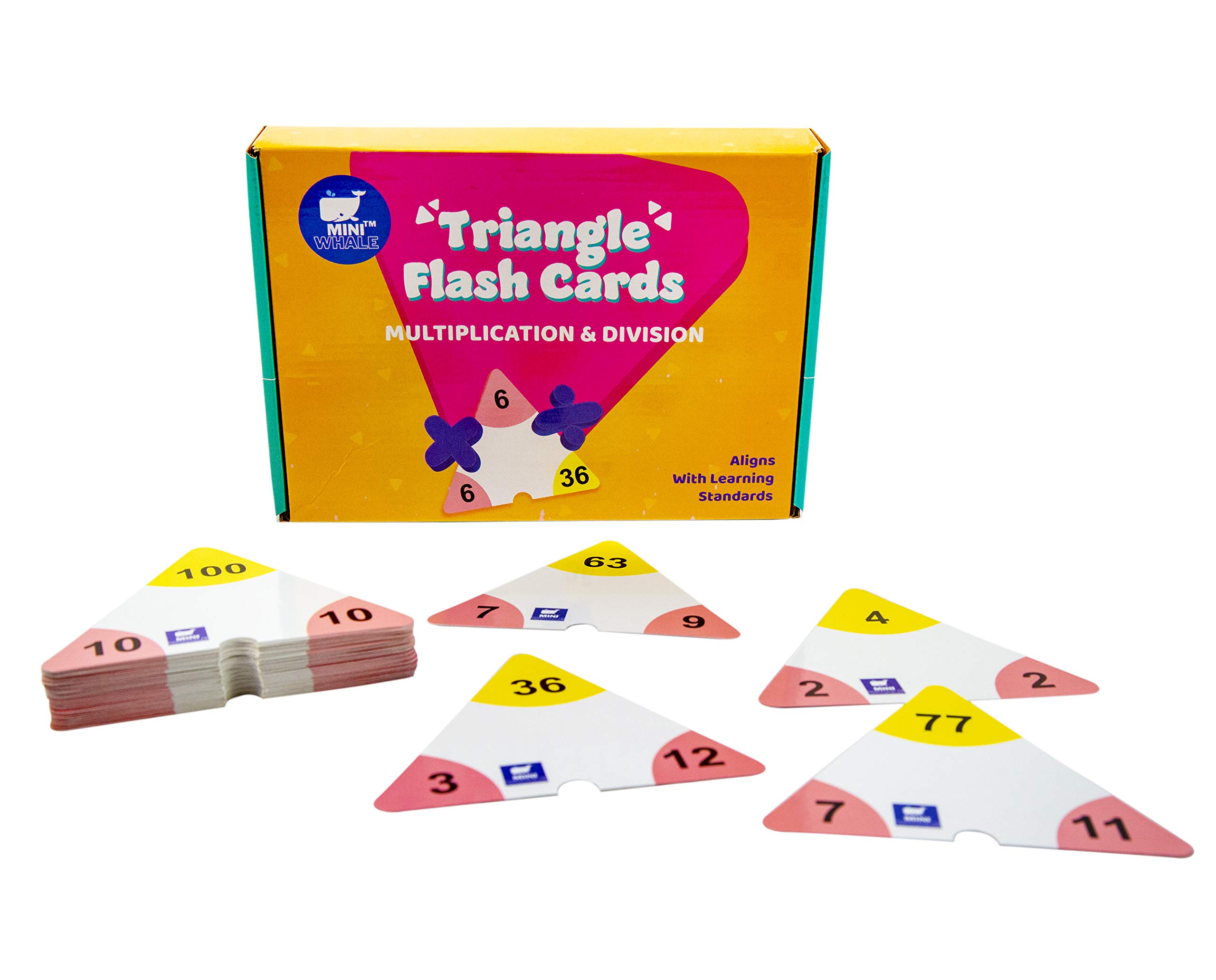 Tnu Toys® Triangular Math Flash Cards Multiplication and Division are