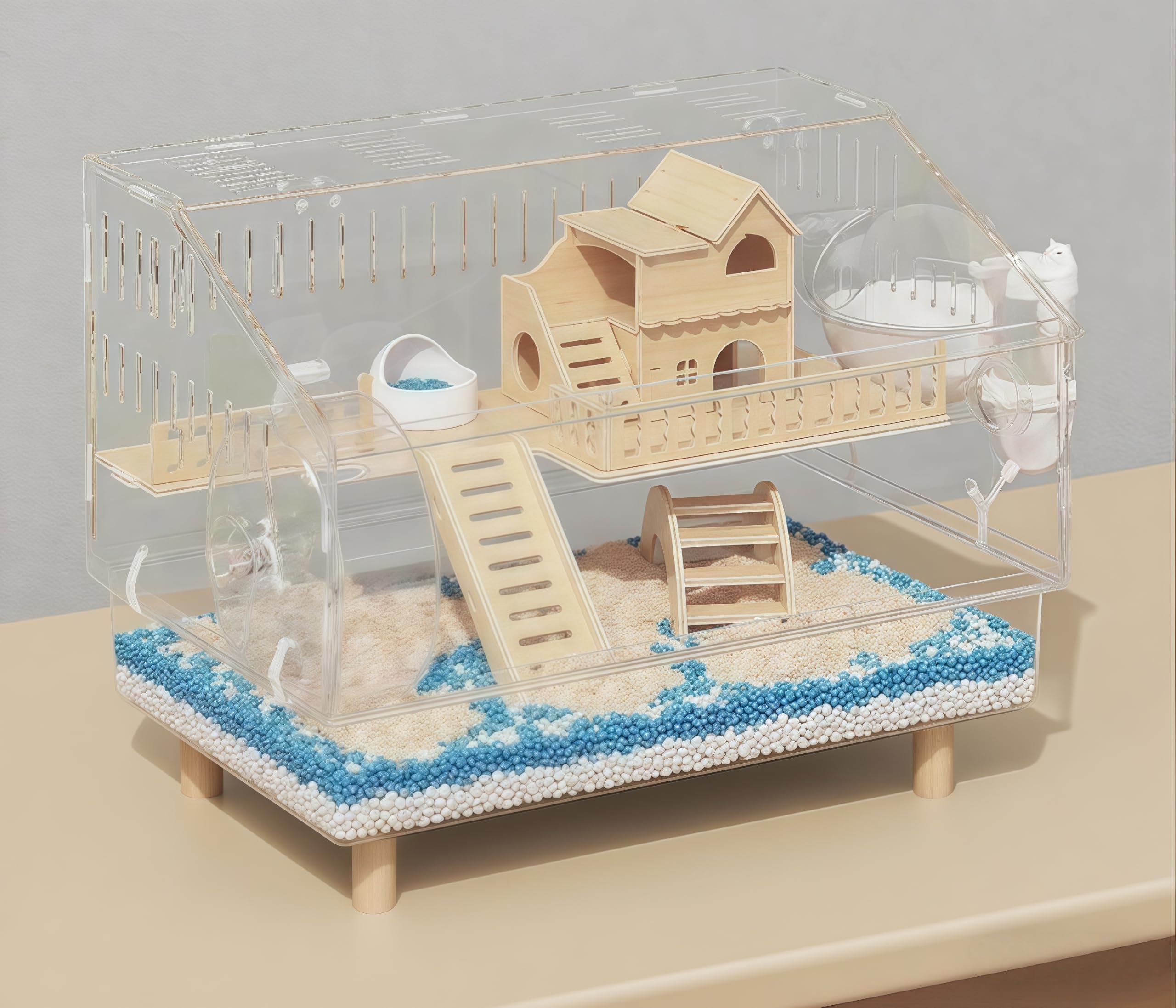 Amazon | TUIYIDUO ハムスターケージ 小動物ケージ 透明