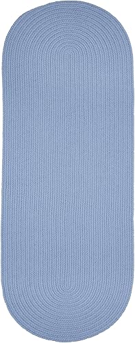 Miniatura 7 de Tapete de interior/exterior, diseño texturado trenzado, tapete reversible, Sintético, Marrón Marrón,Negro -,Azul (Hydrangea Blue),Azul