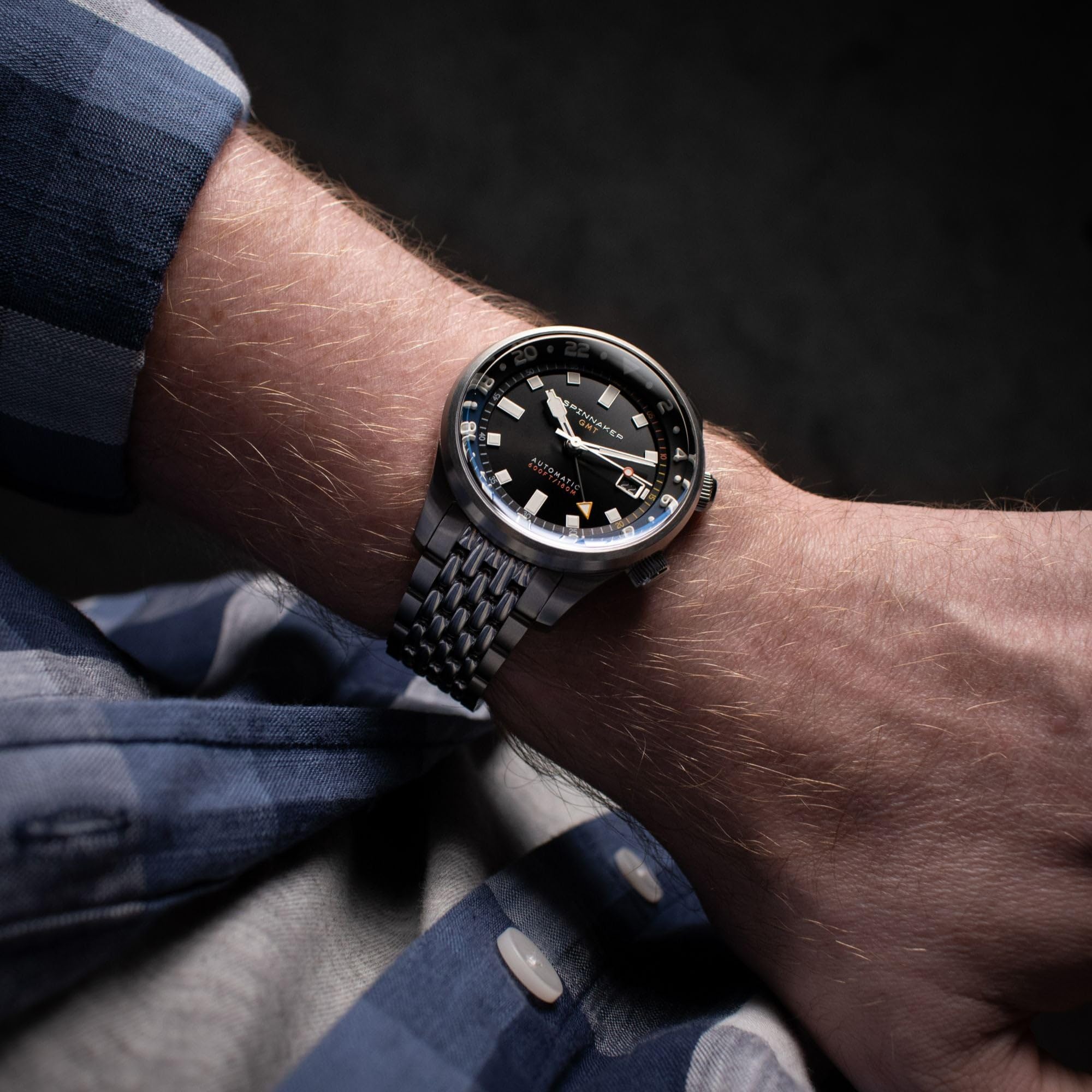 Spinnaker Bradner GMT SP-5121 - Orologio automatico da uomo, 42 mm, con cinturino in acciaio inox massiccio