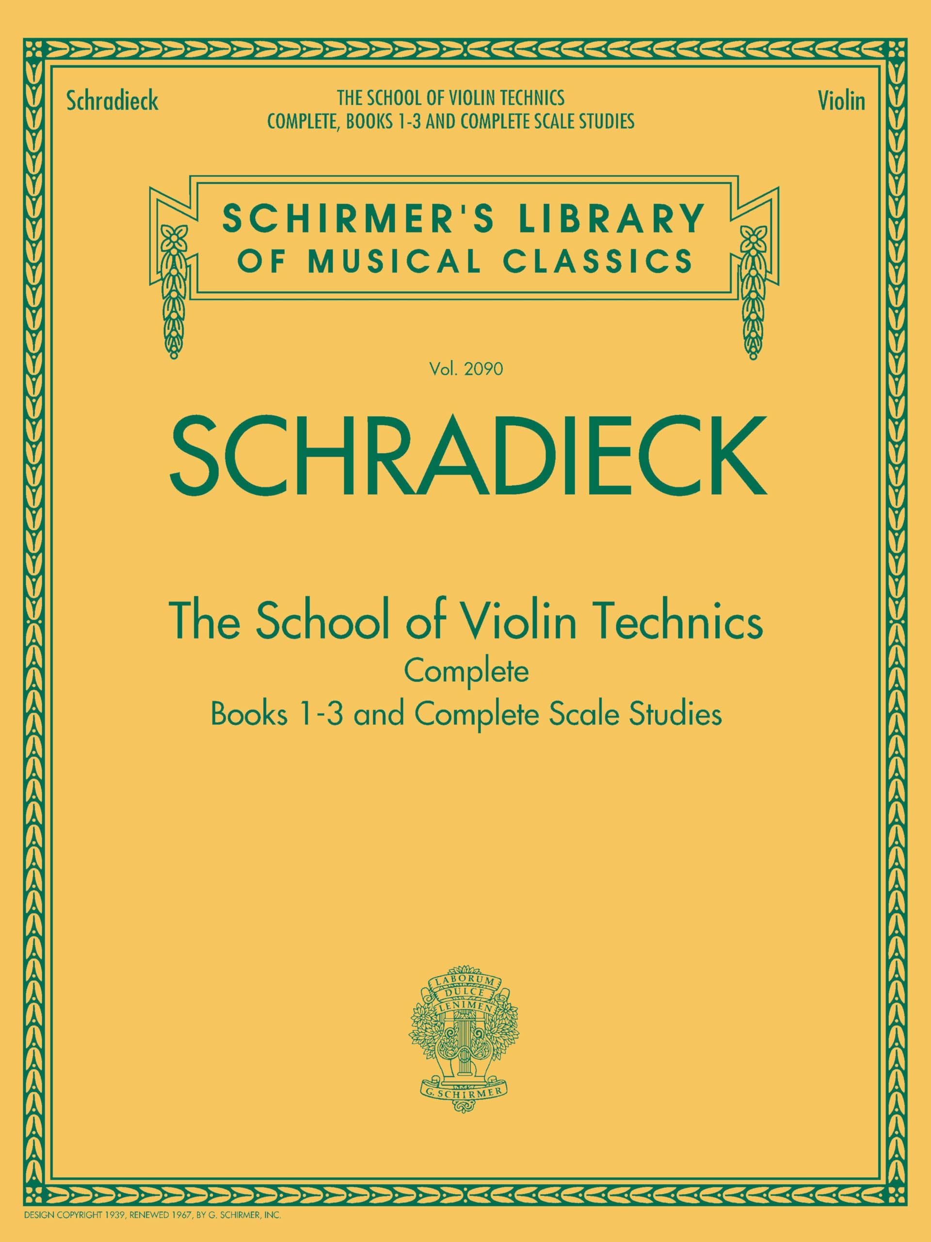 School for Violin Technics – Henry Schradieck | Complete Books 1-3 and Scale Studies | Schirmer's Library of Musical Classics Paperback – February 1, 2011