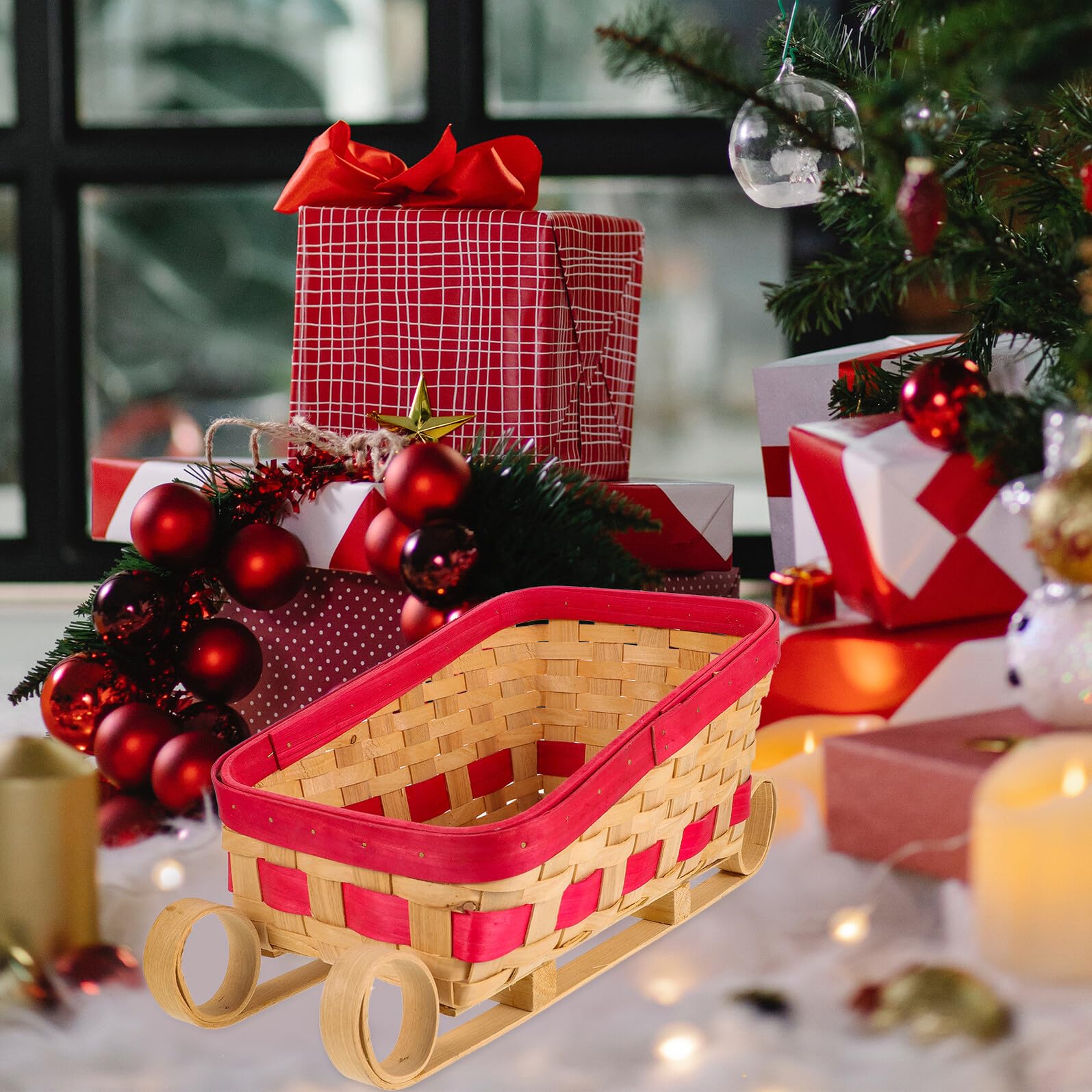 Alipis Schlitten-weihnachtsdeko aus Zarte Schlittenverzierung für Schreibtischdeko Weihnachtsschlitten-anhänger als Weihnachtsaccessoires und Landschaftsrequisite