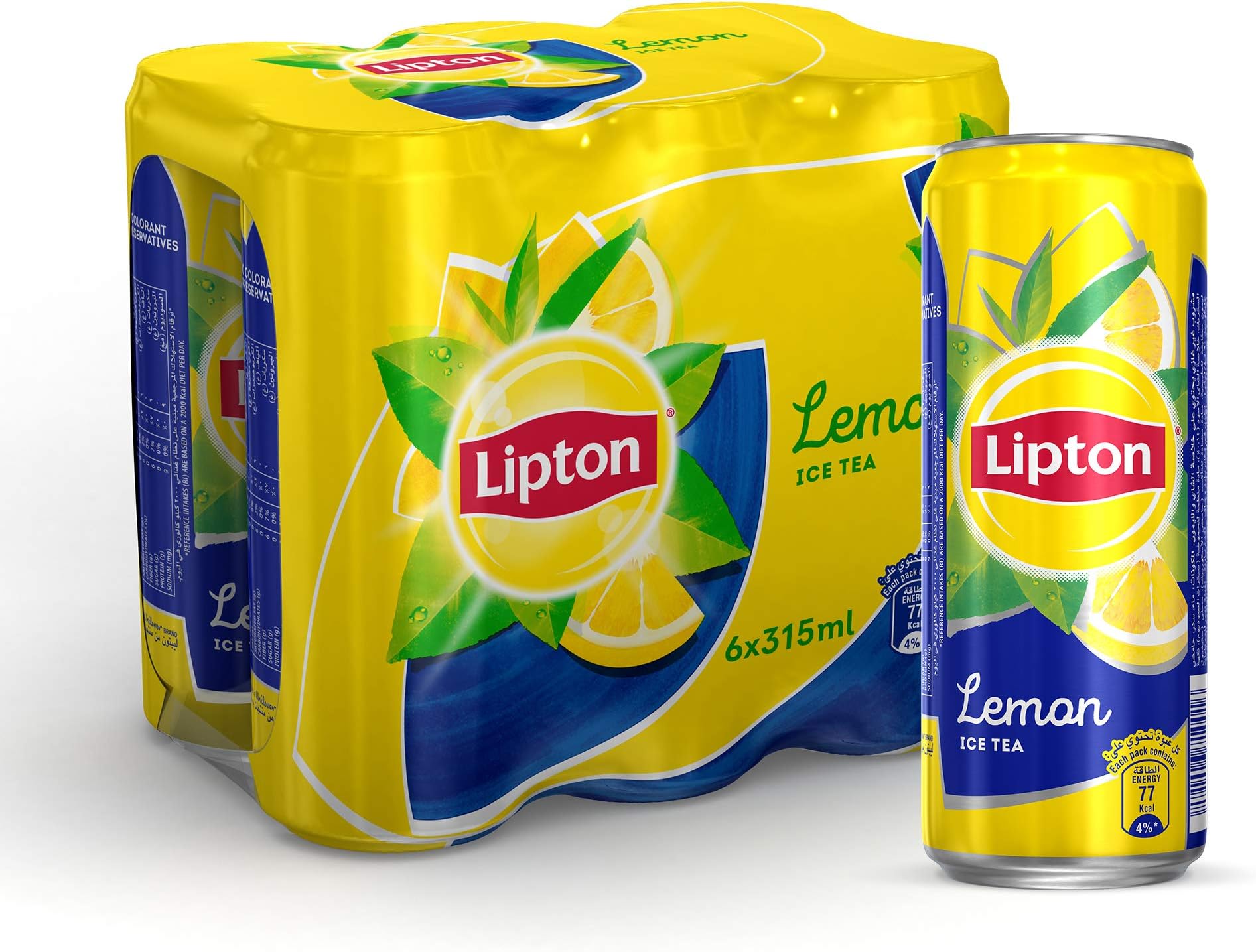 Non-carbonated Iced Tea Lemon Flavour, 6 x 315 ml