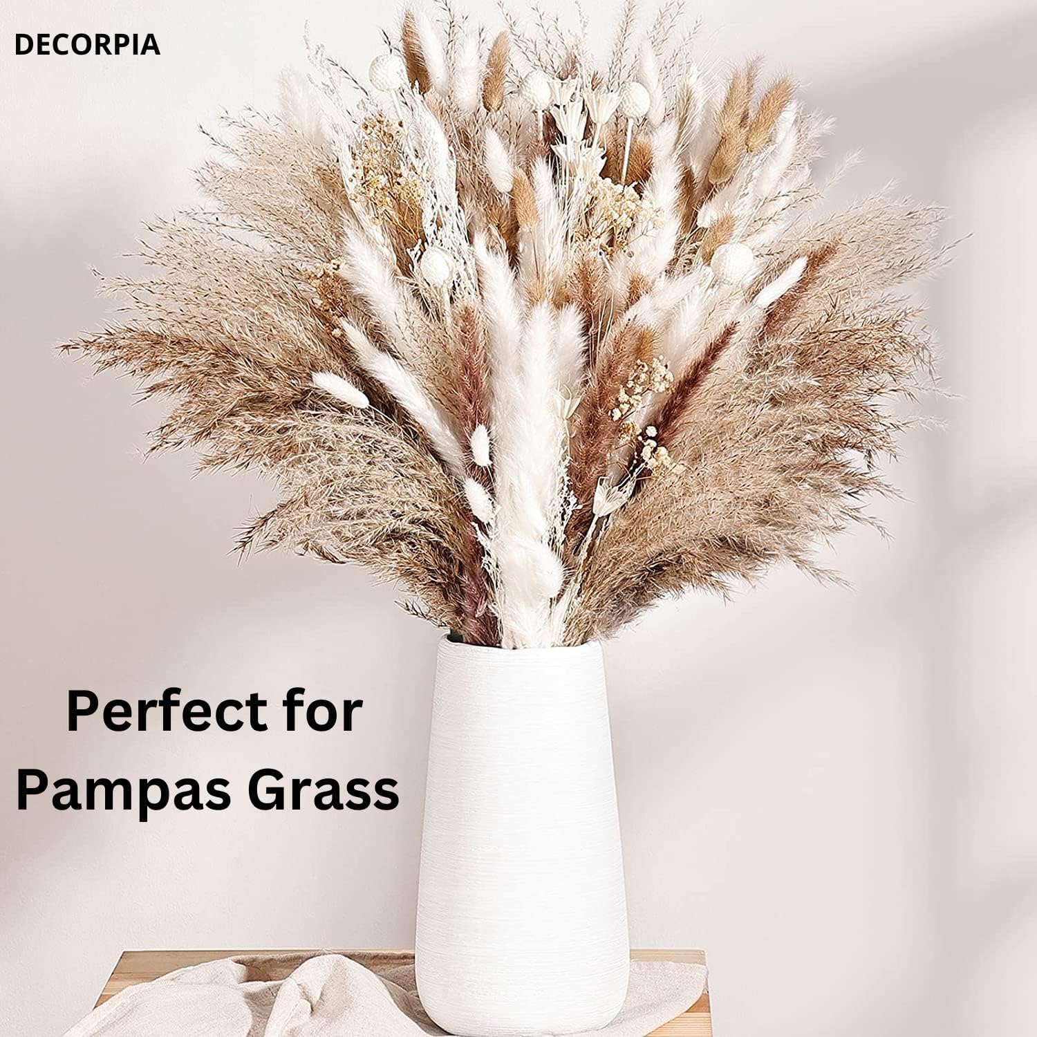 Large White Vase Picks for 2026: 5 Worth Your Shelf 1 DECORPIA 12 Inch Tall Premium Quality Ceramic Vase | Flower Vase for Home Decor — product photo