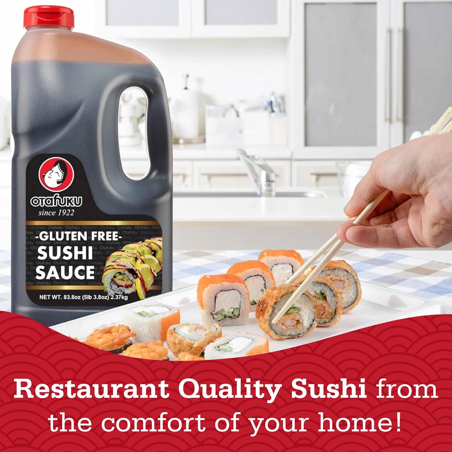 Otafuku Gluten Free Eel Sauce, Japanese Unagi Sauce for Sushi Rolls, Sashimi, Rice and Poke, Restaurant Bulk Size 83.8 Oz (1/2 Gallon) - Image 6