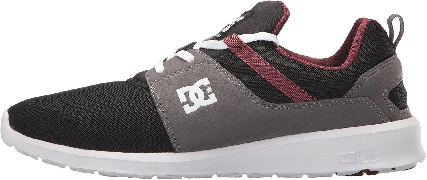 DC Men's Heathrow Casual Skate Shoe 4 Armor/Oxblood
