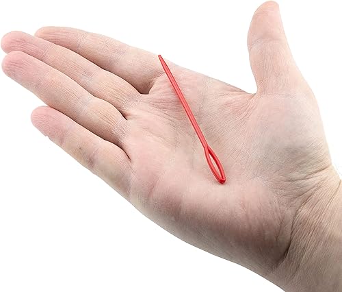 Miniatura 7 de 300 agujas de coser de plástico de 3.5 pulgadas de longitud, agujas de coser romas grandes para ojos, agujas de aprendizaje artesanal, agujas de