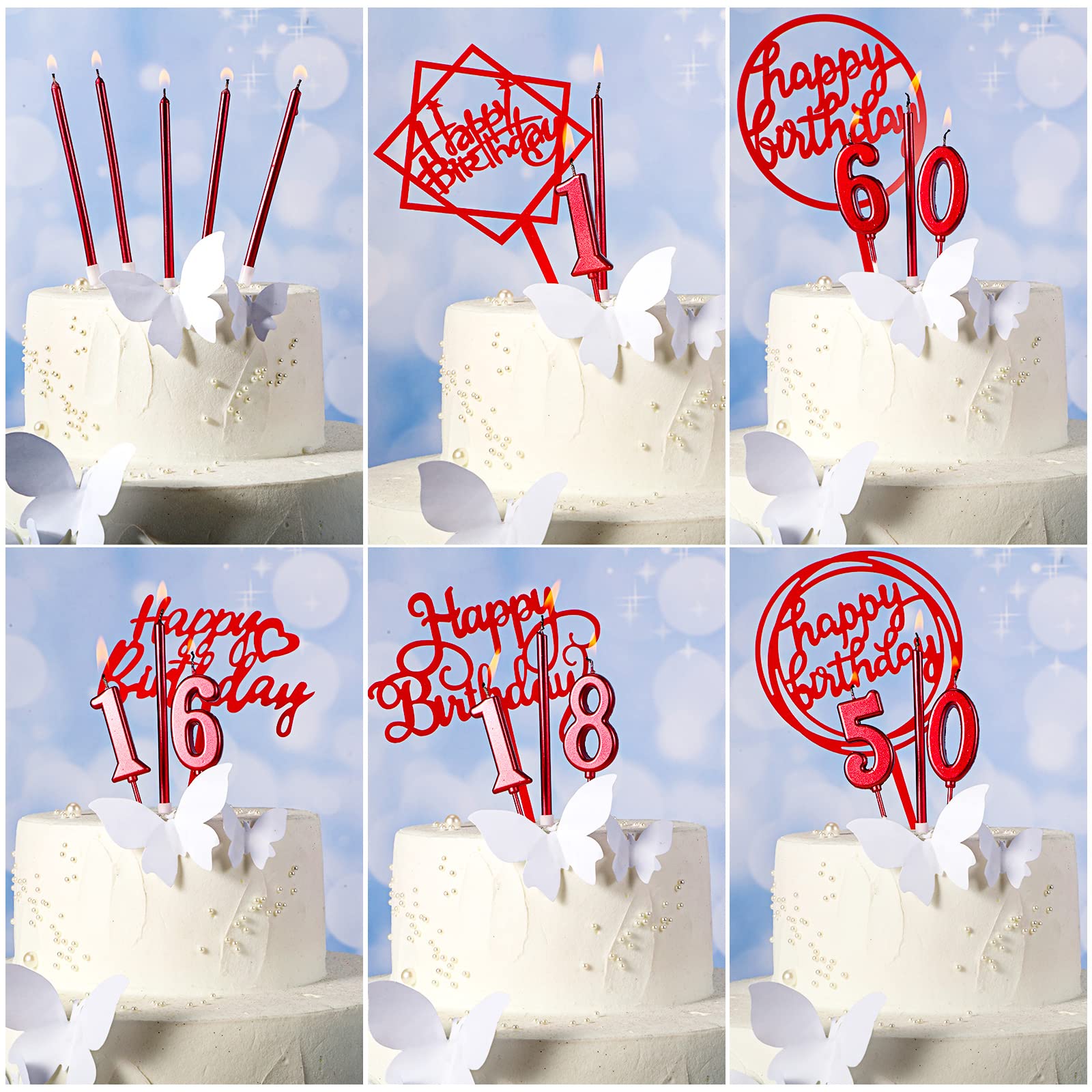 Amazon.co.jp: 誕生日キャンドル84点セット 数字30個 バースデー