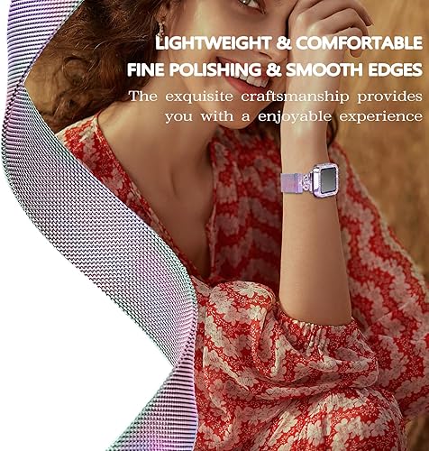 Miniatura 4 de Correa magnética compatible con Apple Watch de 1.496 pulgadas, 1.575 pulgadas, 1.614 pulgadas, 1.654 pulgadas, 1.732 pulgadas, correa de metal de