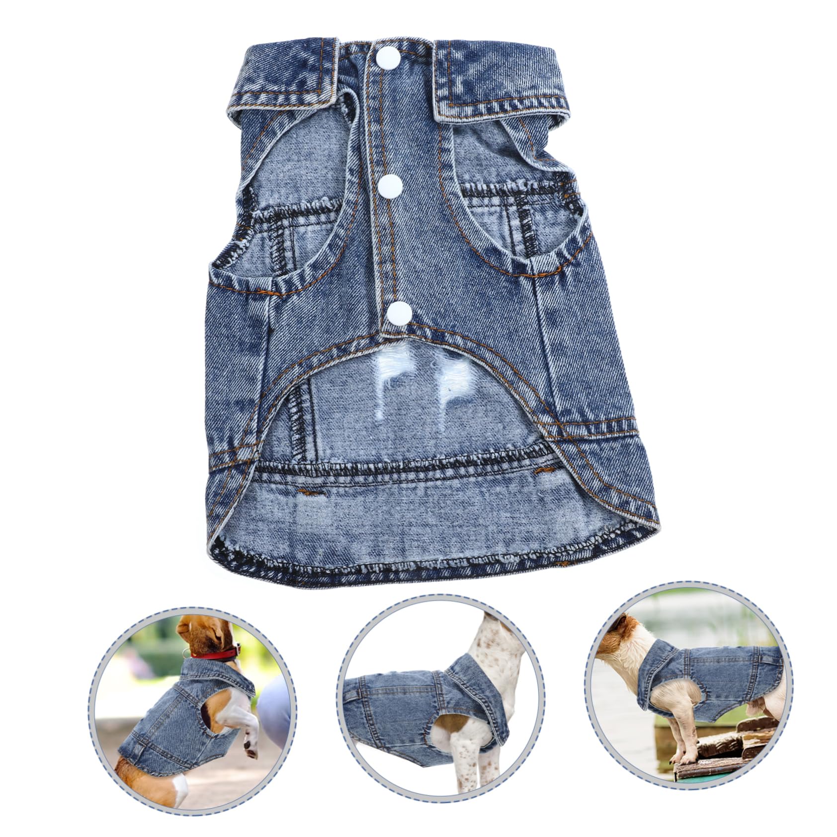 2 Pezzi Di Cappotti Per Cani Gilet in Denim Per Cani Di Piccola Taglia Cuccioli Abbigliamento Per Animali Domestici Gilet Per Cani Stile