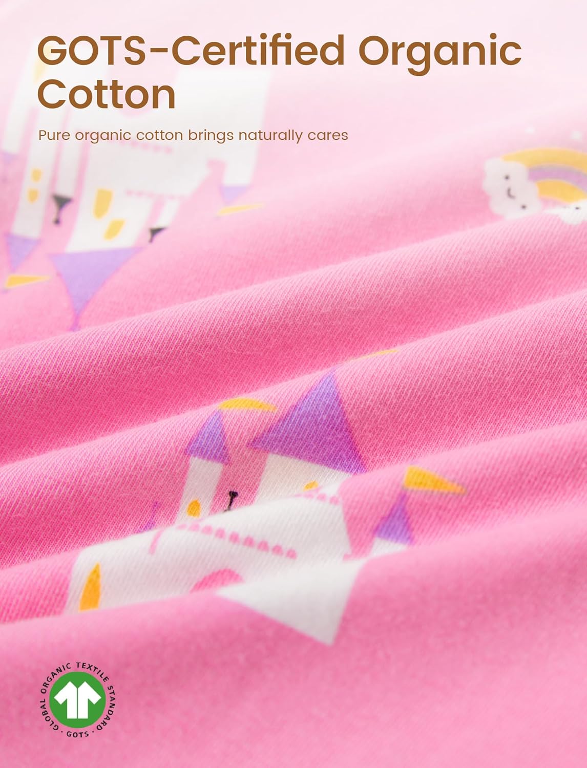 PATPAT 4-Pieces Baby Pajama Sets with Organic Cotton, Snug fit Pjs for Girls Boys Toddler Kids, Supersoft & Stretchy Sleeper - Image 7