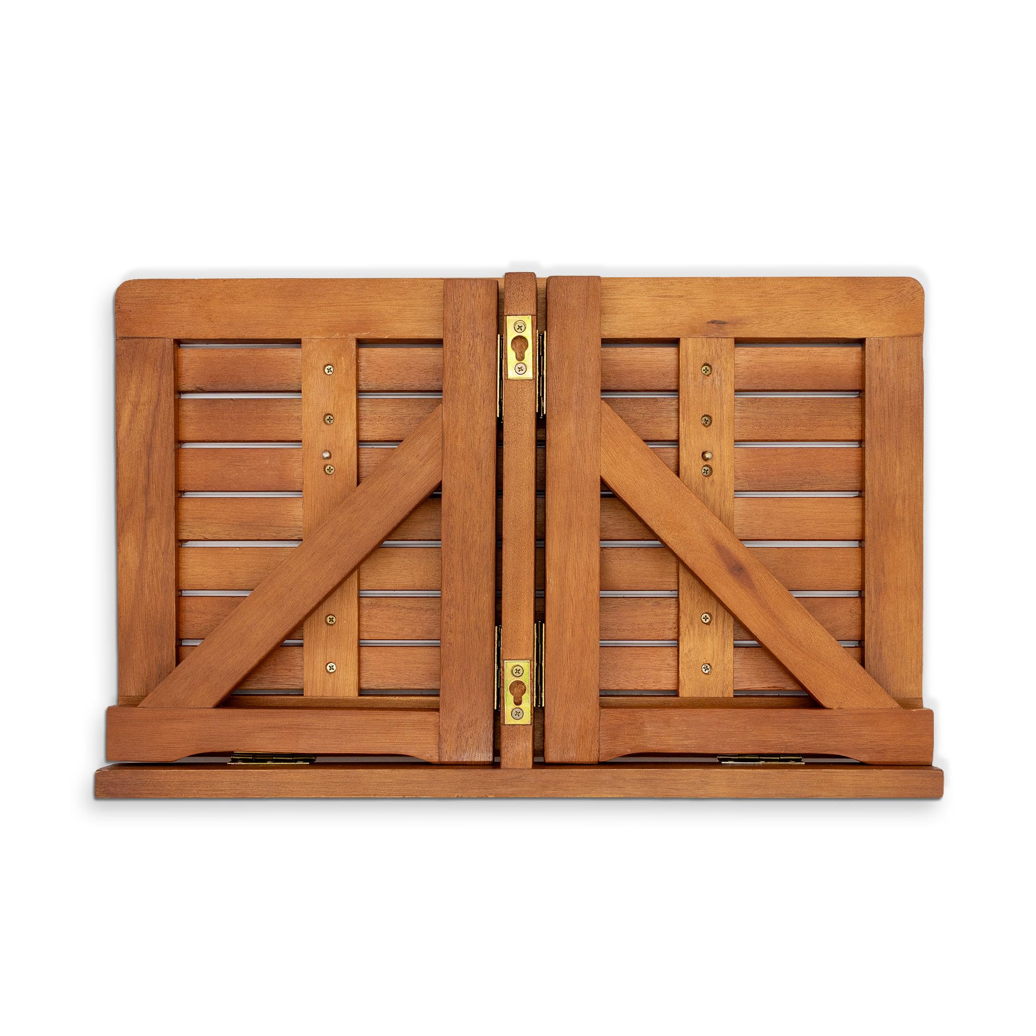 Spetebo - Mesa de balcón plegable de madera de eucalipto (60 x 40 cm)