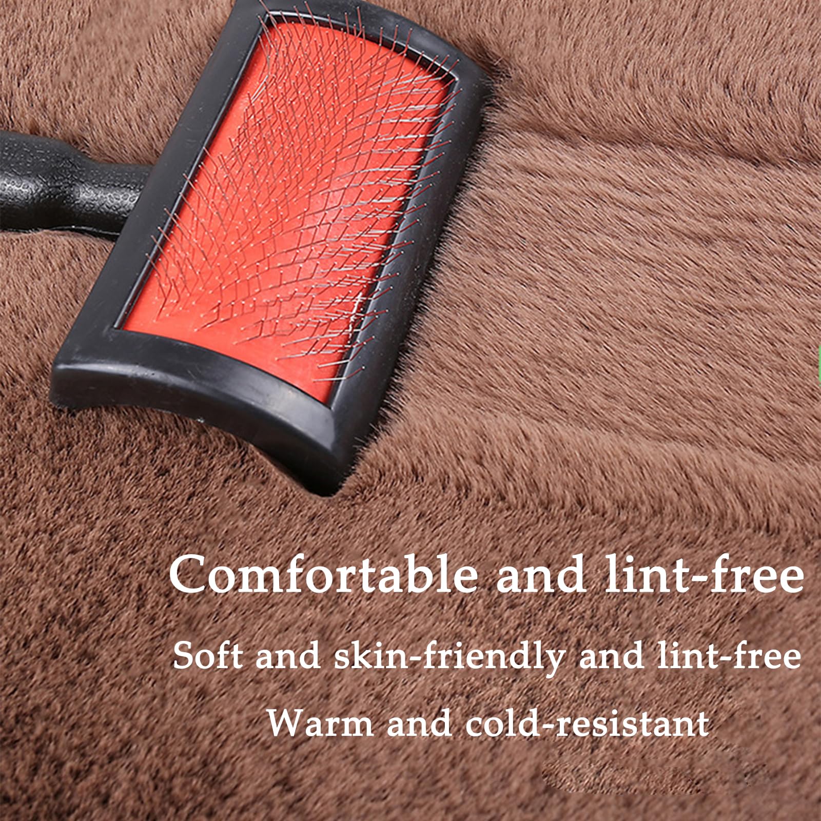 Cuscino per Seggiolino Auto in Peluche per VW Coccinelle Cabriolet 2012-2023, Invernale Soft Confortevole Antiscivolo Protezione per Sedile Cuscino Accessori,A/Black