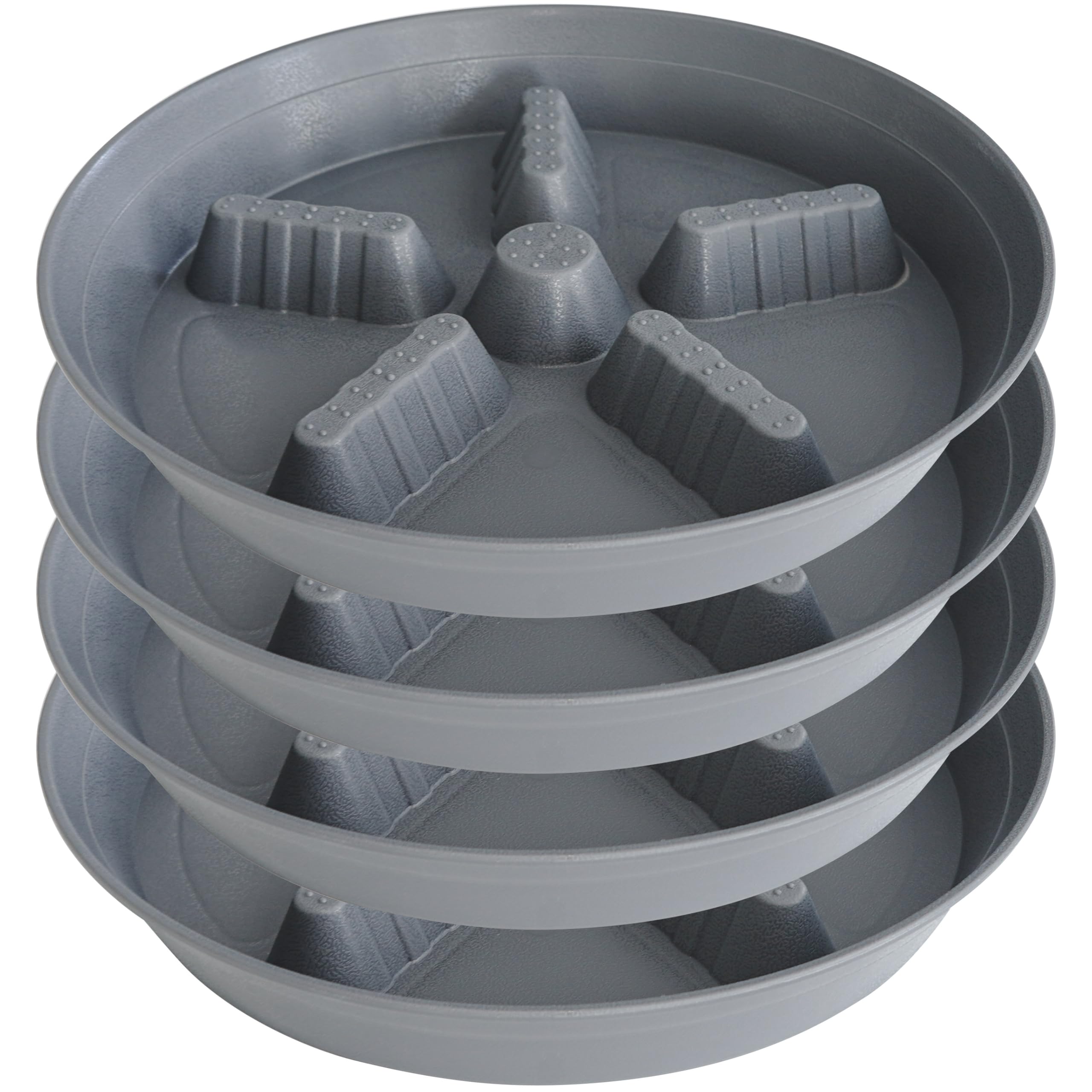 Confezione da 4 piattini per piante da 30,5 cm, 20,3 cm, 30,5 cm, 30,5 cm, 43,2 cm, sottovasi in plastica per piante in vaso, sottovasi per piante, sacchetti per coltivazione
