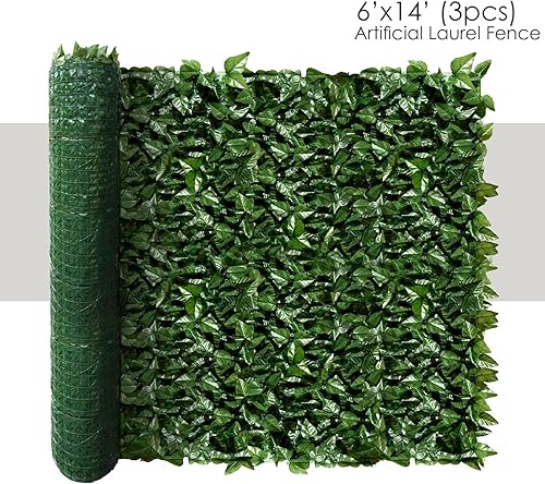 Miniatura 3 de ECOOPTS - Cerca de hiedra artificial, pantalla de privacidad extensibleestirable para decorar paredes, adorno de hojas y enredadera para hogar,